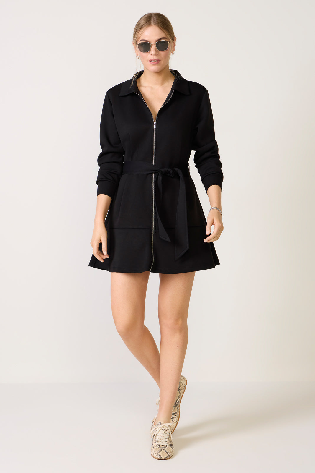EVEREVE Women's Kacey Scuba Dress, Size Large, Black
