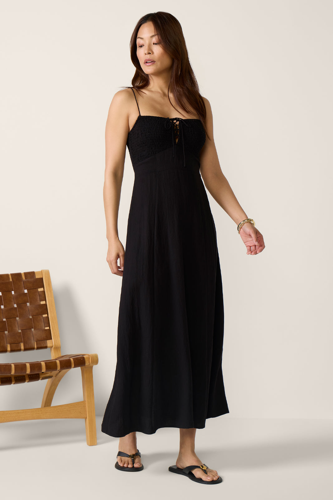 Z SUPPLY Women's Granada Maxi Dress, Size XL, Black Z SUPPLY Women's Granada Maxi Dress, Size XL, Black