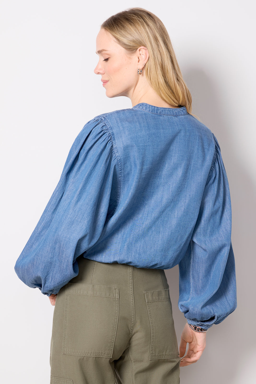 Tie Front Volume Blouse