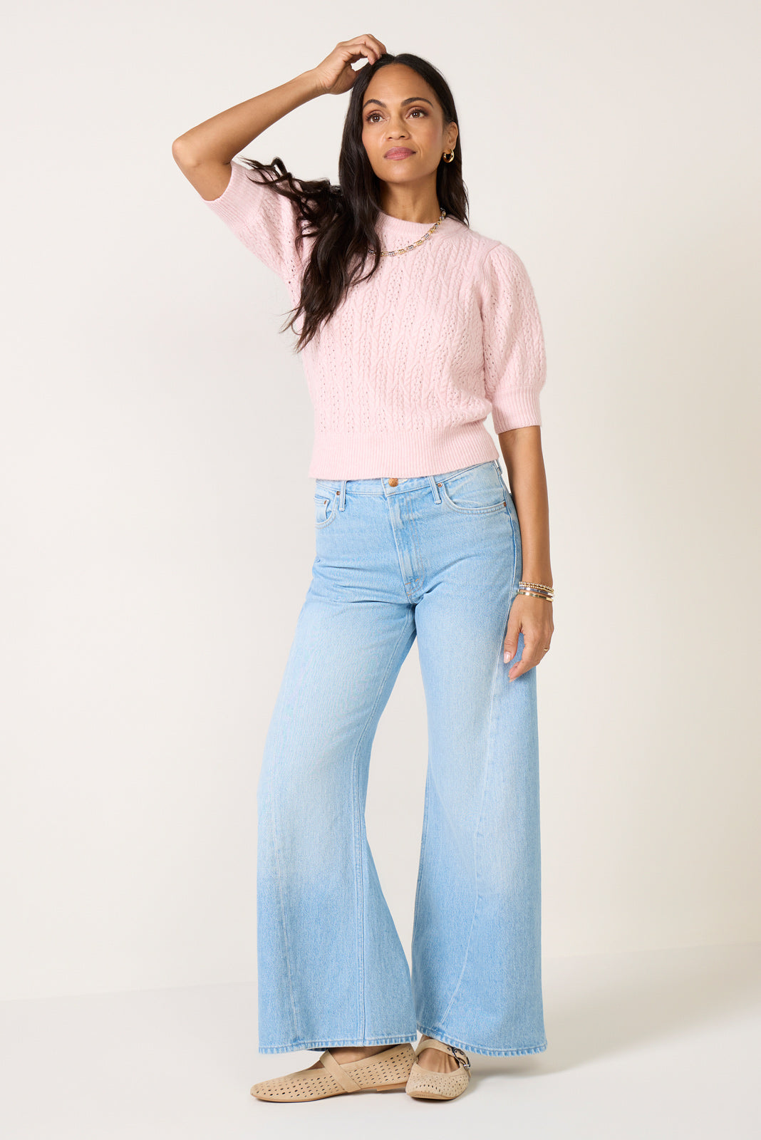 The Lemon Twist Sneak Wide Leg Jean
