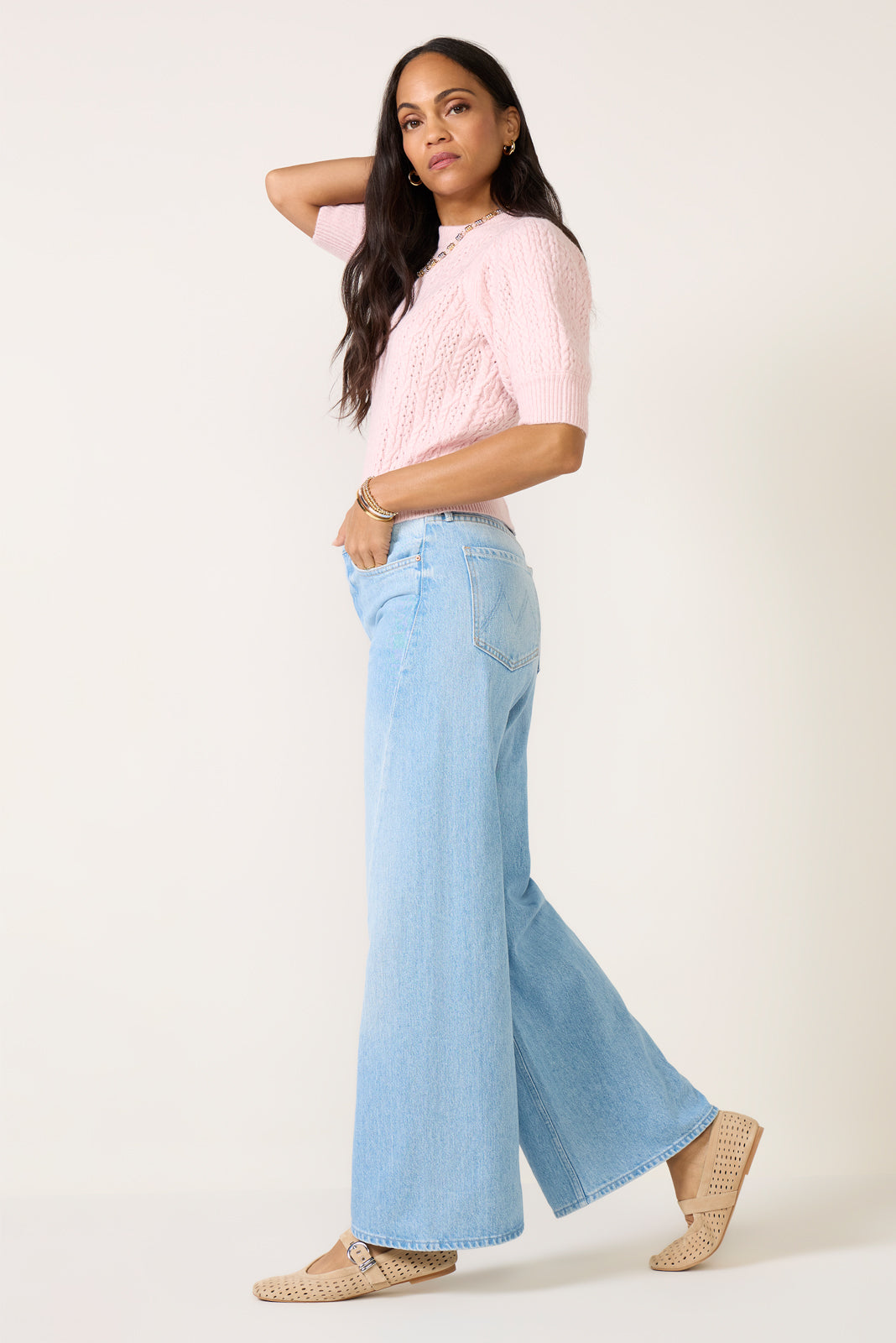The Lemon Twist Sneak Wide Leg Jean