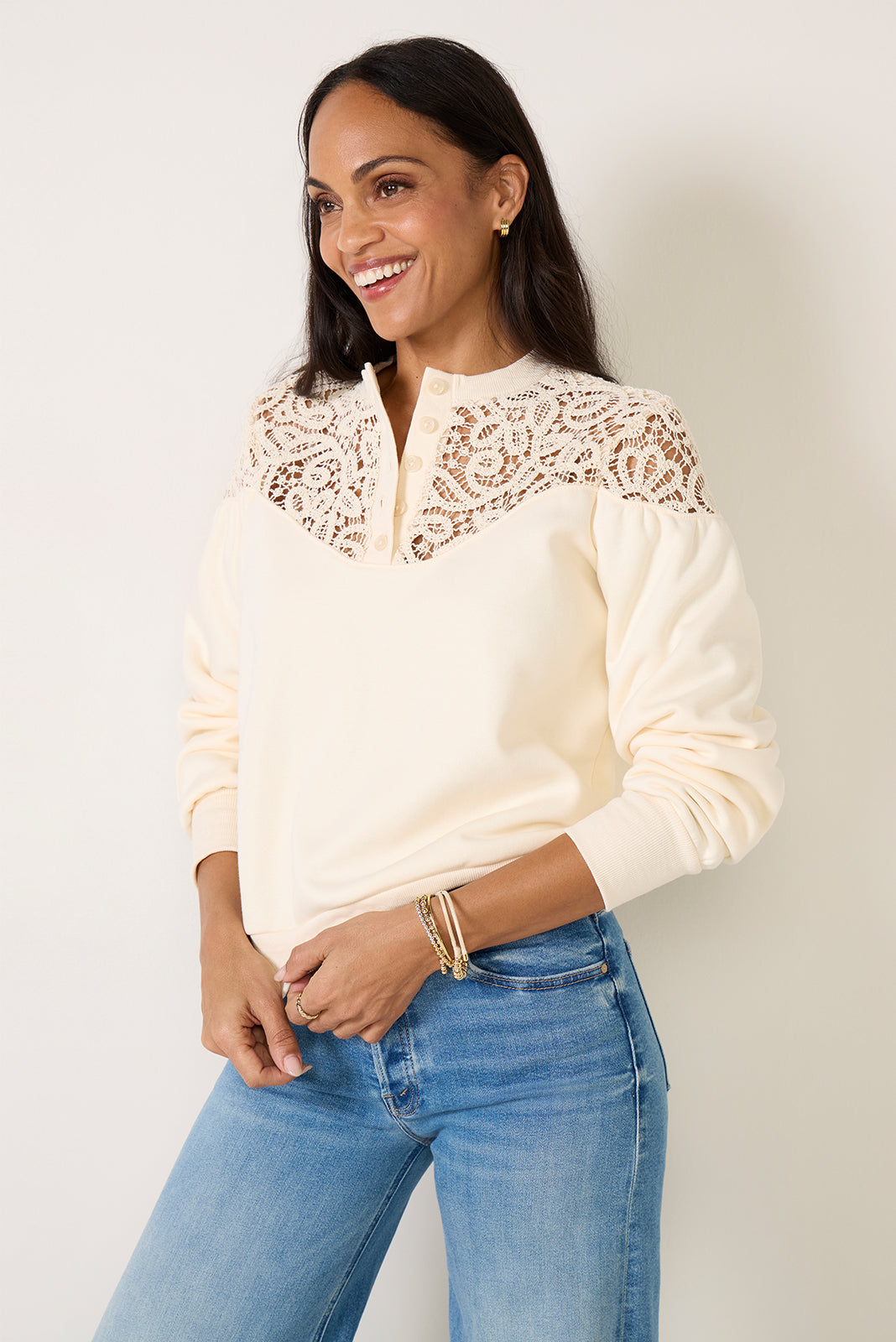 Lace Mix Sweatshirt