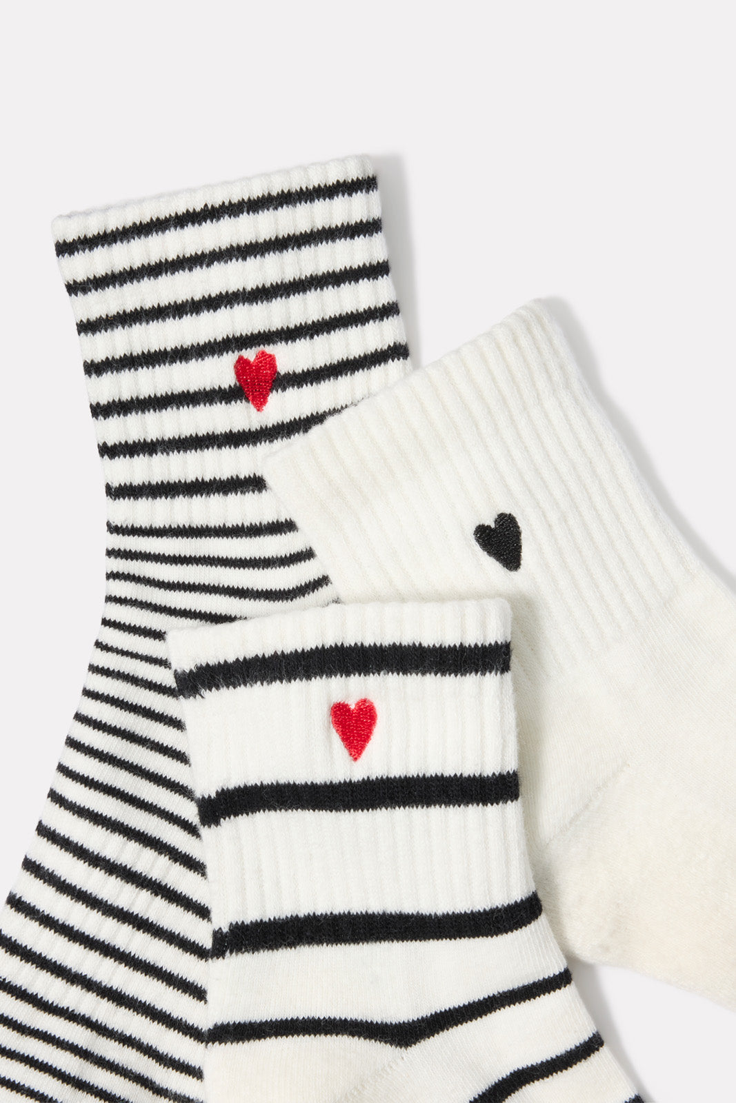 Quarter Heart Sock 3 Pack