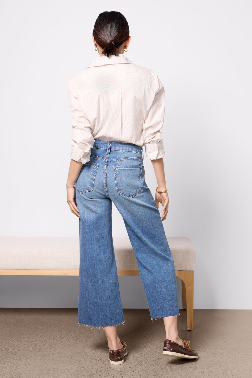 Petite Meg Wide Leg Raw Hem