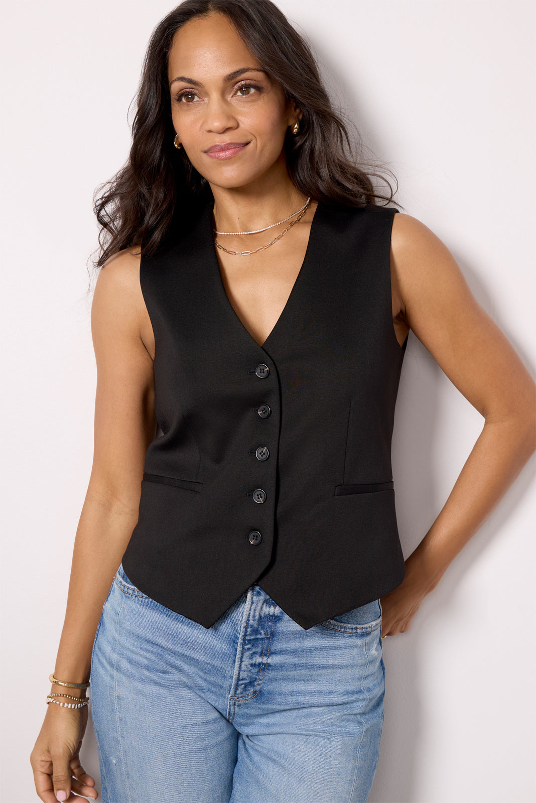 EVEREVE Women's Night Out Vest, Size XS, Black EVEREVE Women's Night Out Vest, Size XS, Black