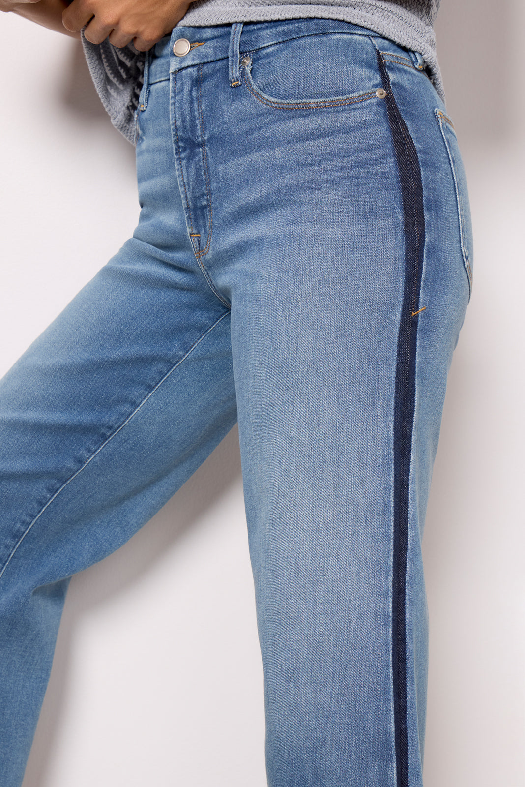 Good Waist Palazzo Crop Tux Stripe