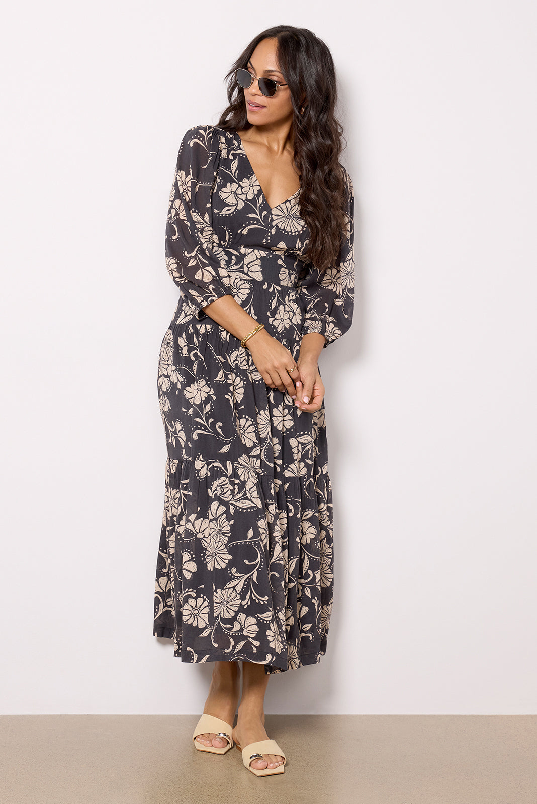 Ariana Floral Midi Dress