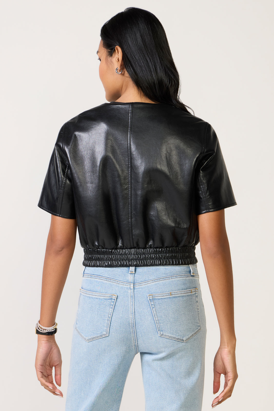 Billie Leather Bomber