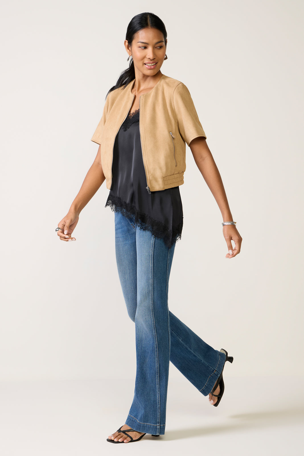 Billie Faux Suede Bomber