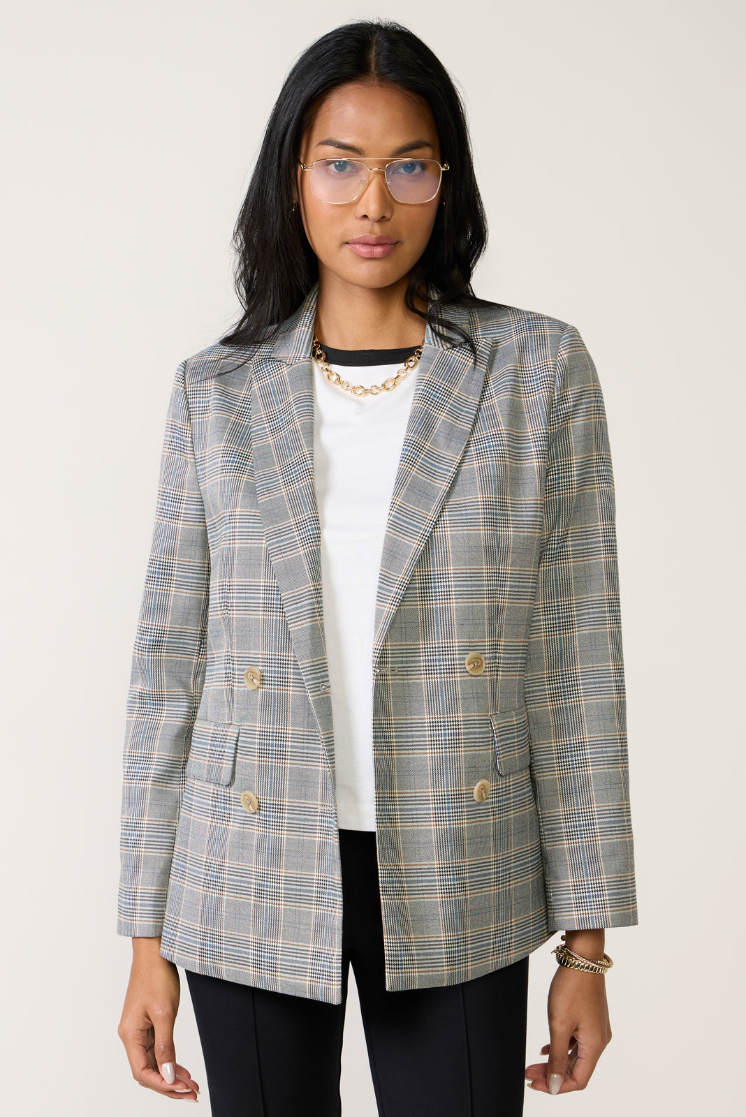 Marcia Plaid Blazer
