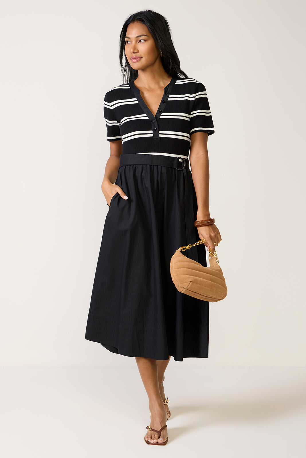 blue corset dress midi Linen Blend Ivory & Blue Floral Maxi Dress - All Dresses