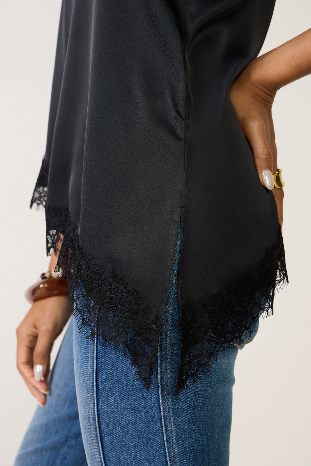 Dawn Asymmetrical Lace Cami