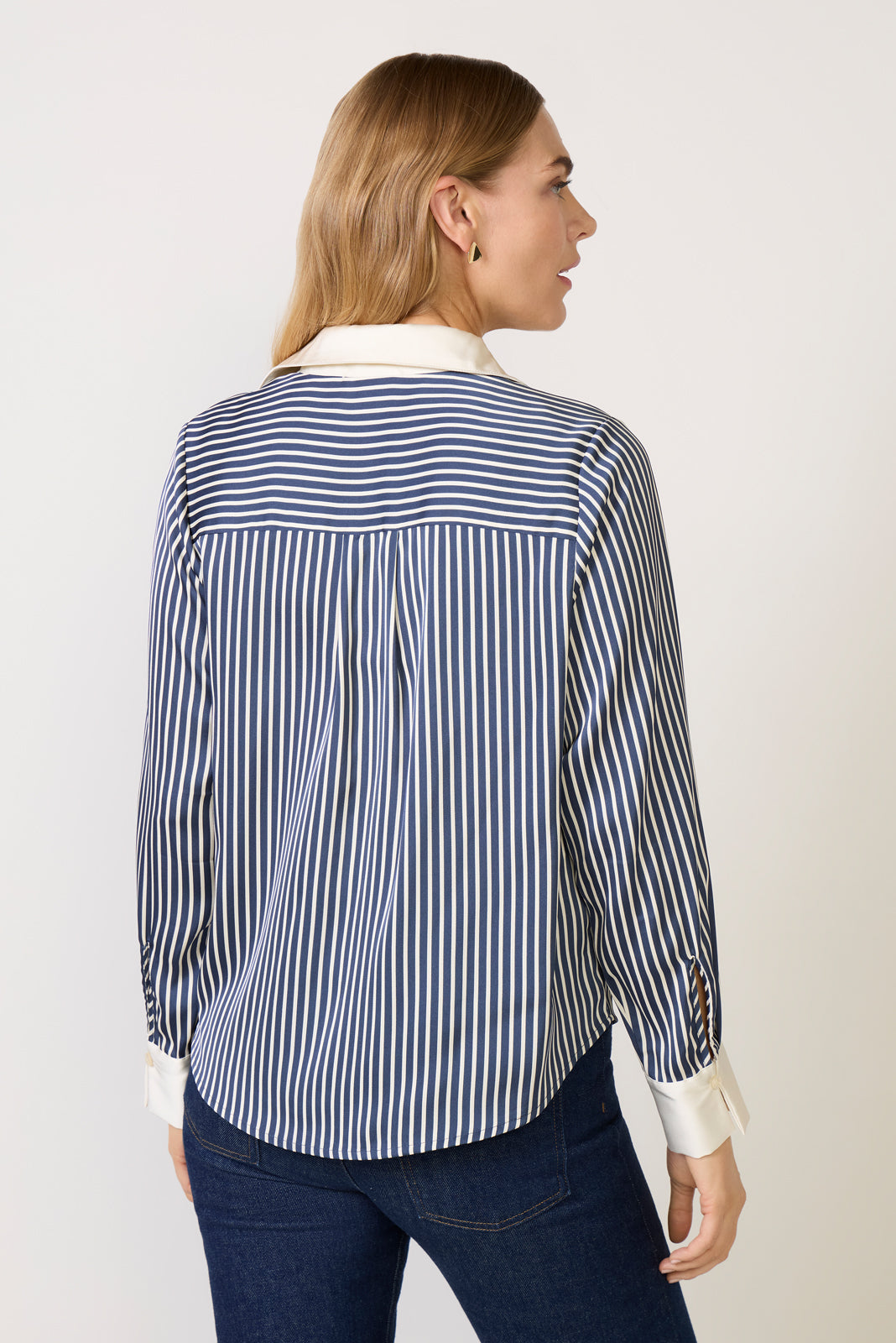 Julia Stripe Satin Shirt