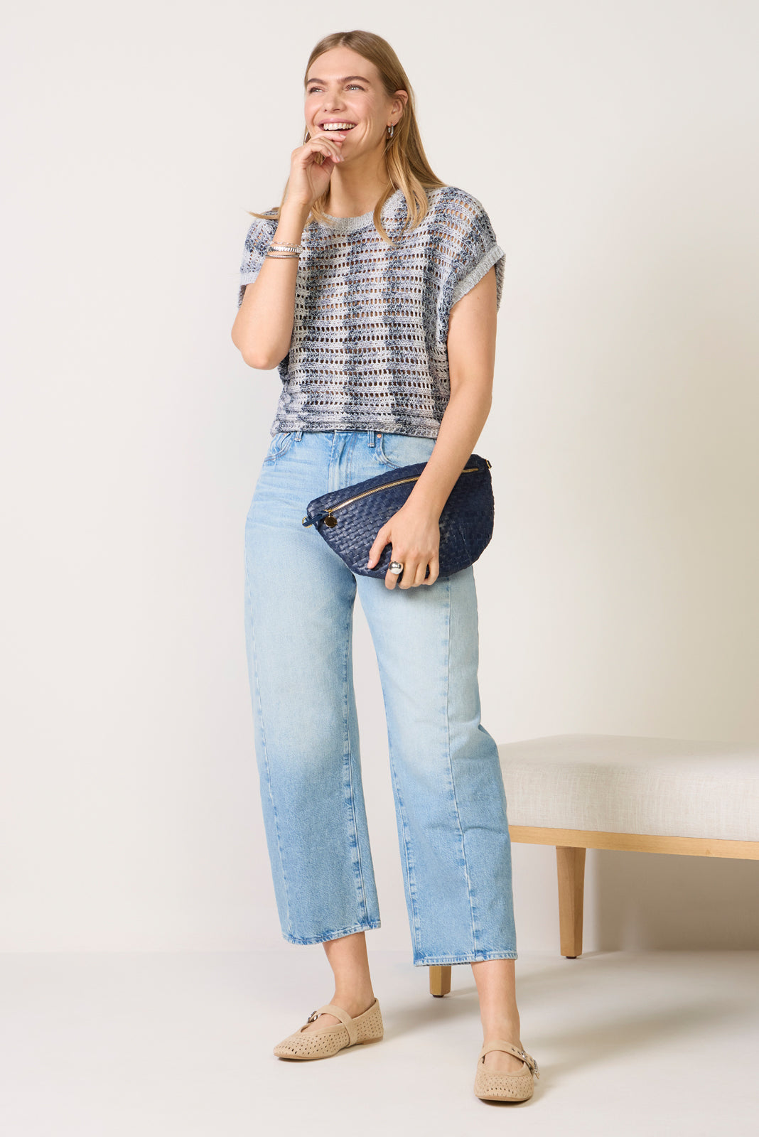 Ballast Crochet Stripe Top