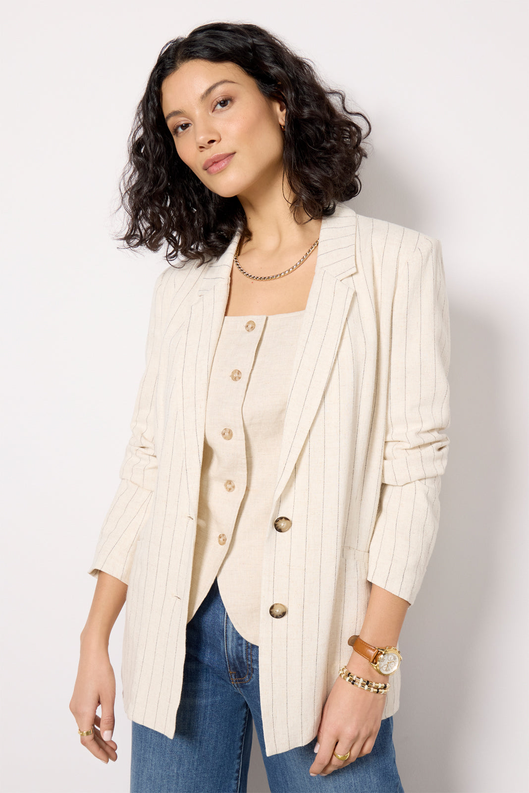 Livingston Pinstripe Blazer