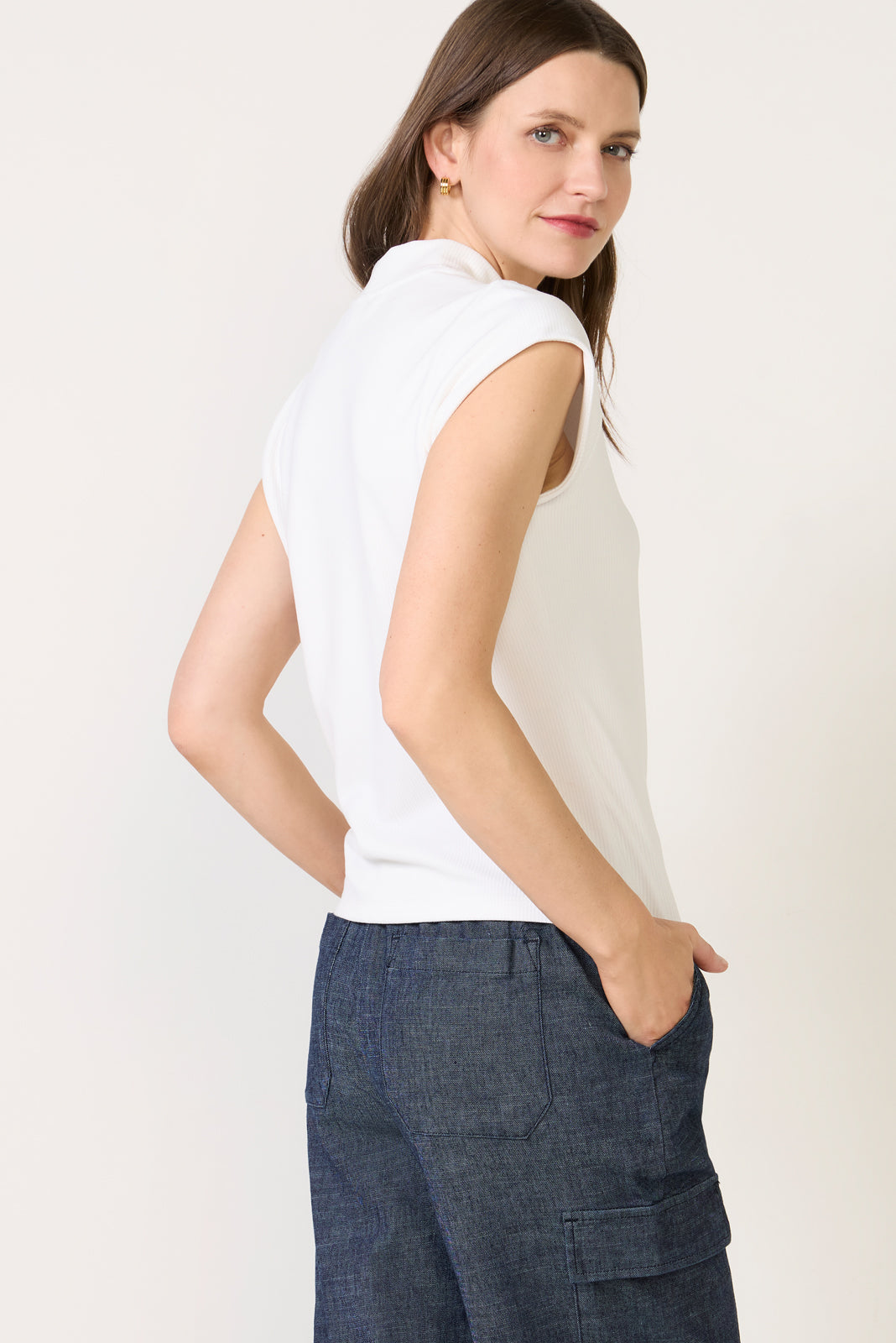 Kori Mock Neck Rib Top