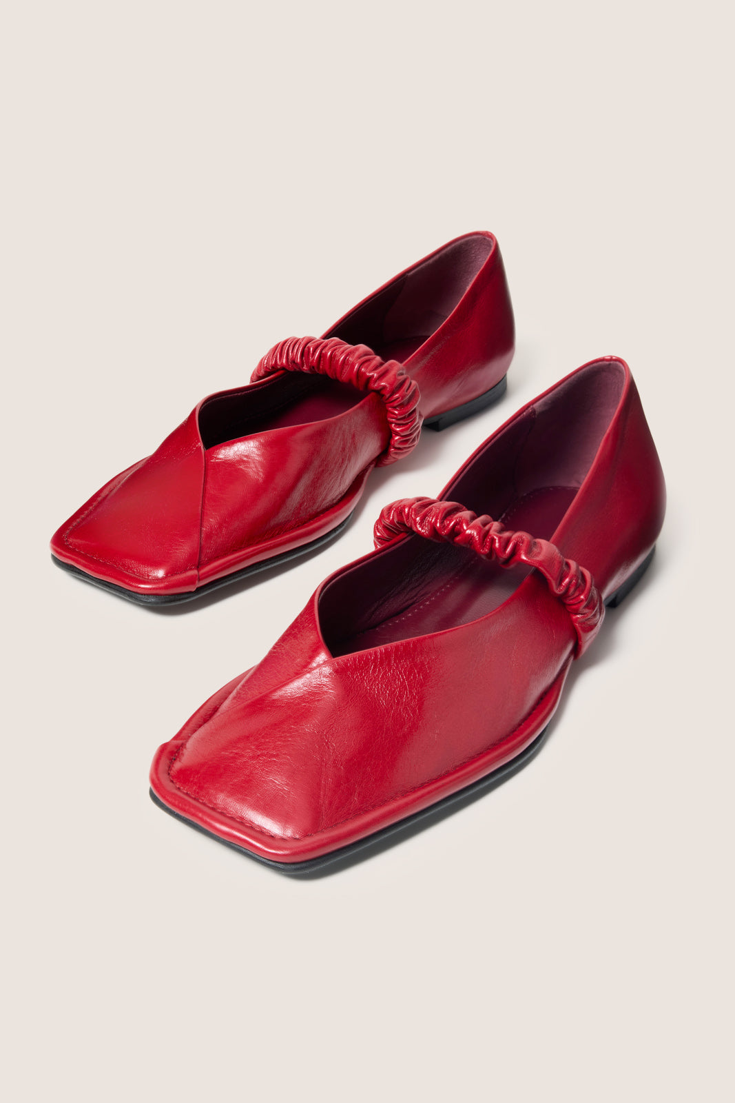 fitted lace wedding dress Red Mary Jane Leather Flat - Jude main image 1