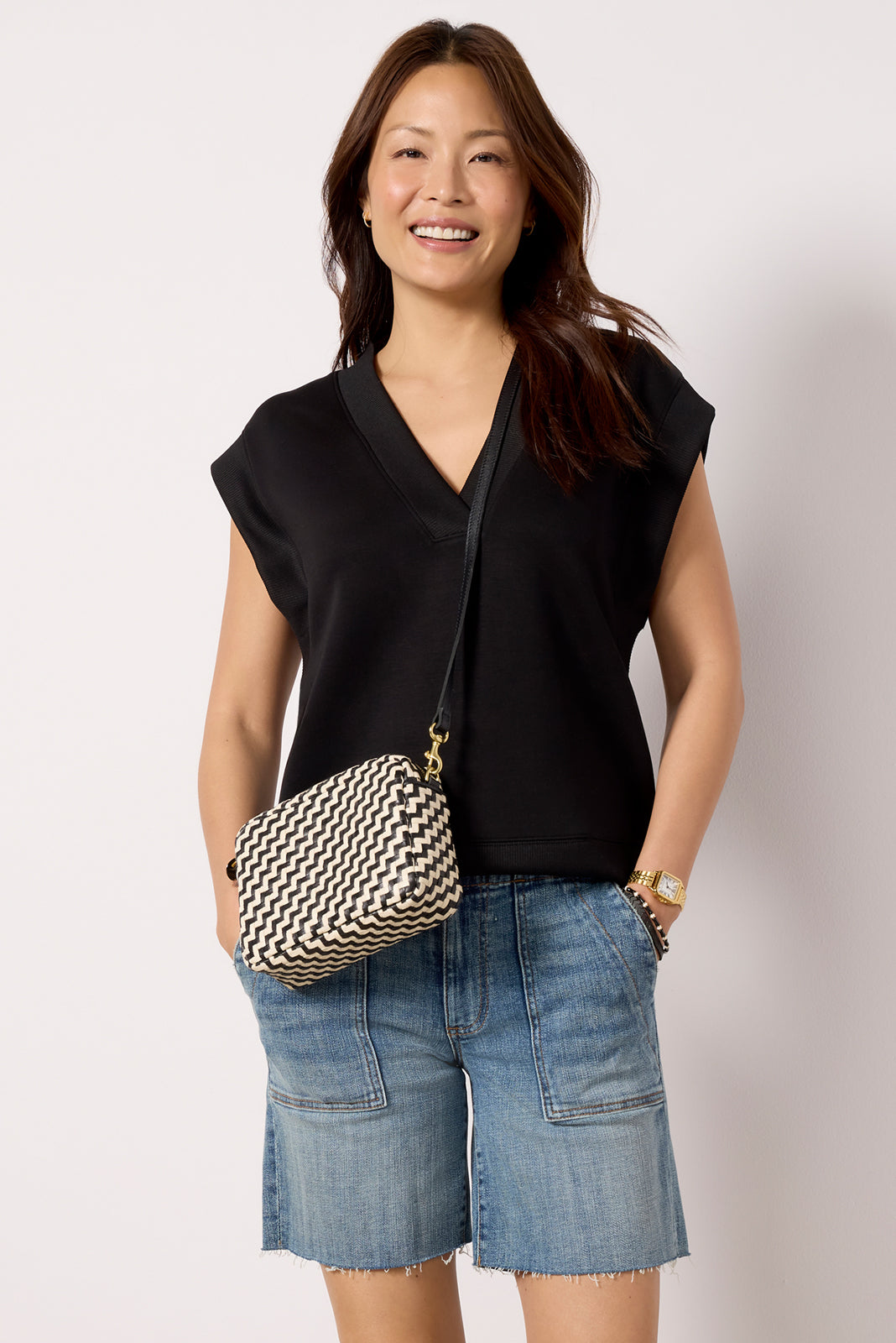 Eva Sleek V Neck Top