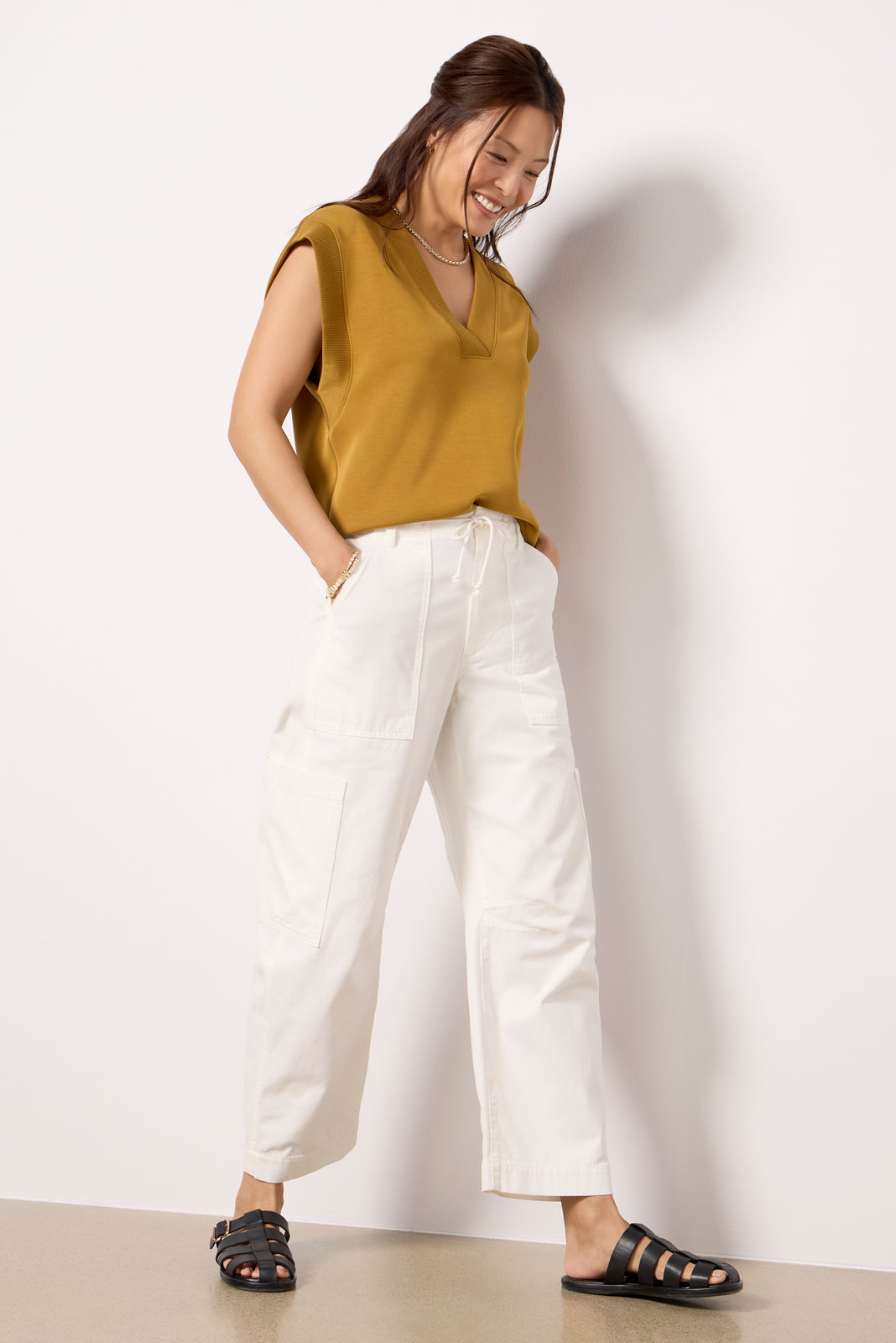 Eva Sleek V Neck Top