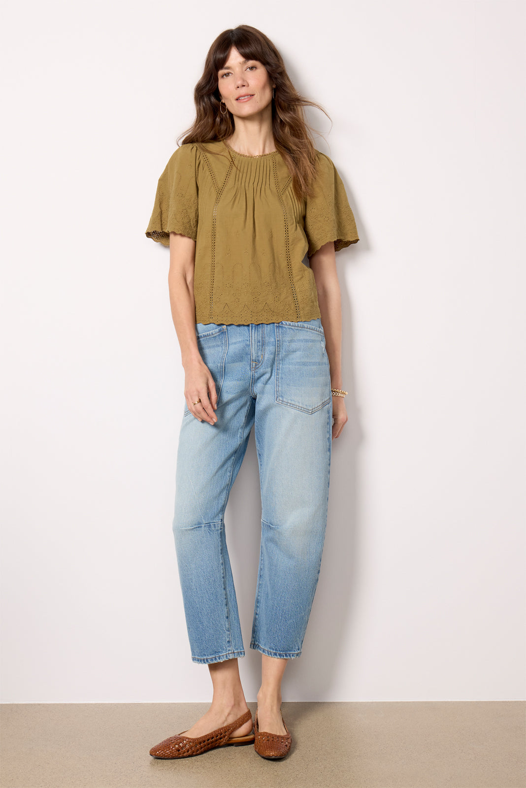 Faye Eyelet Detail Blouse