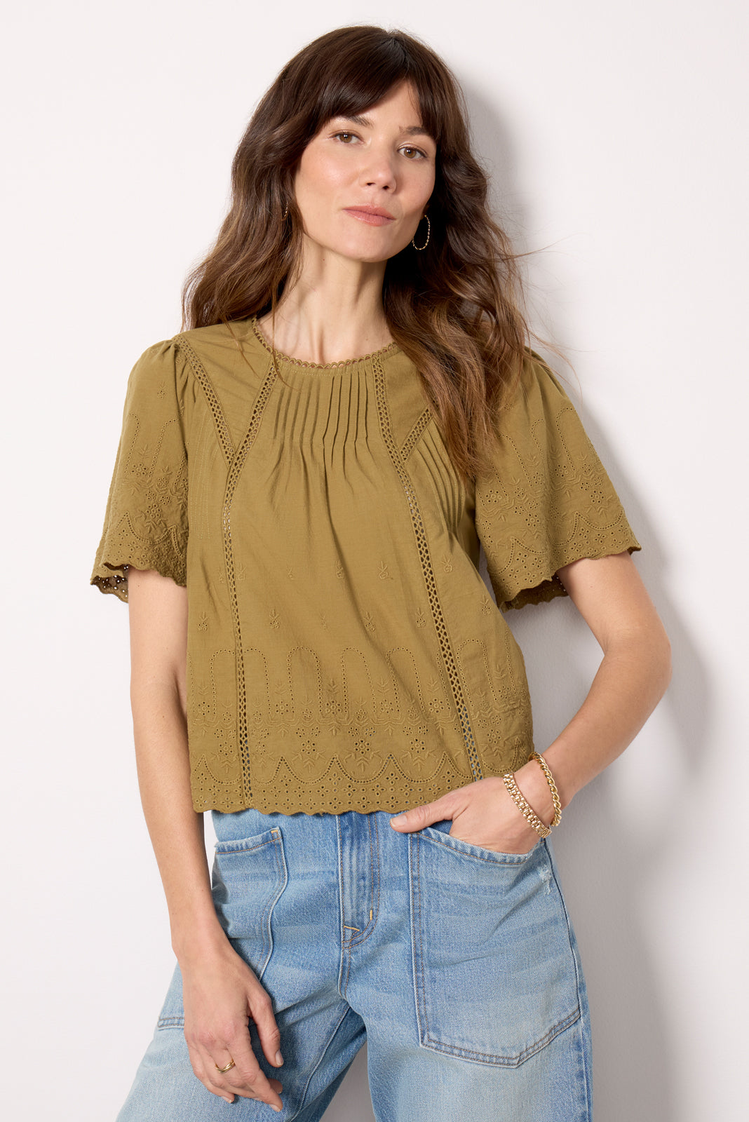 Faye Eyelet Detail Blouse