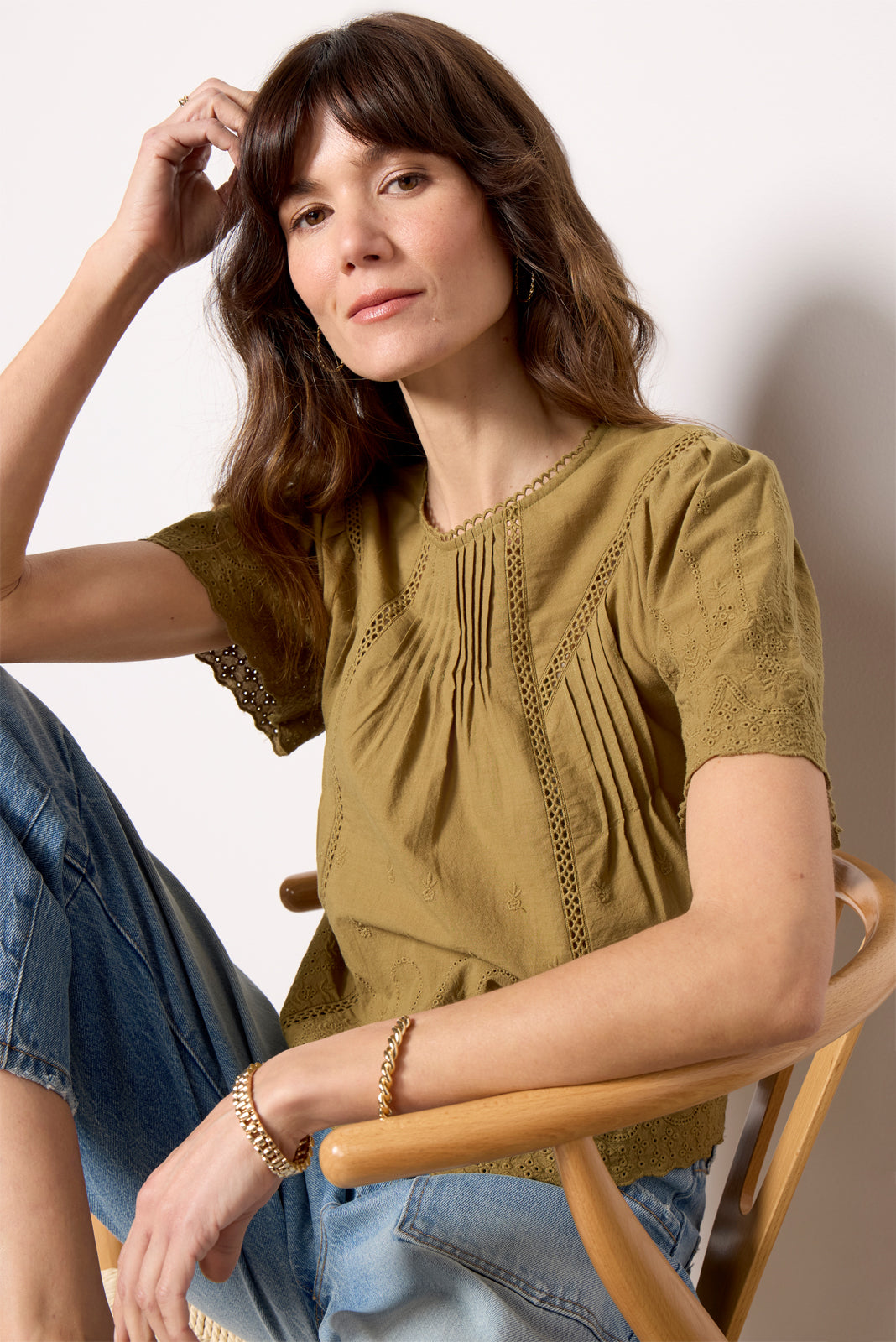 Faye Eyelet Detail Blouse