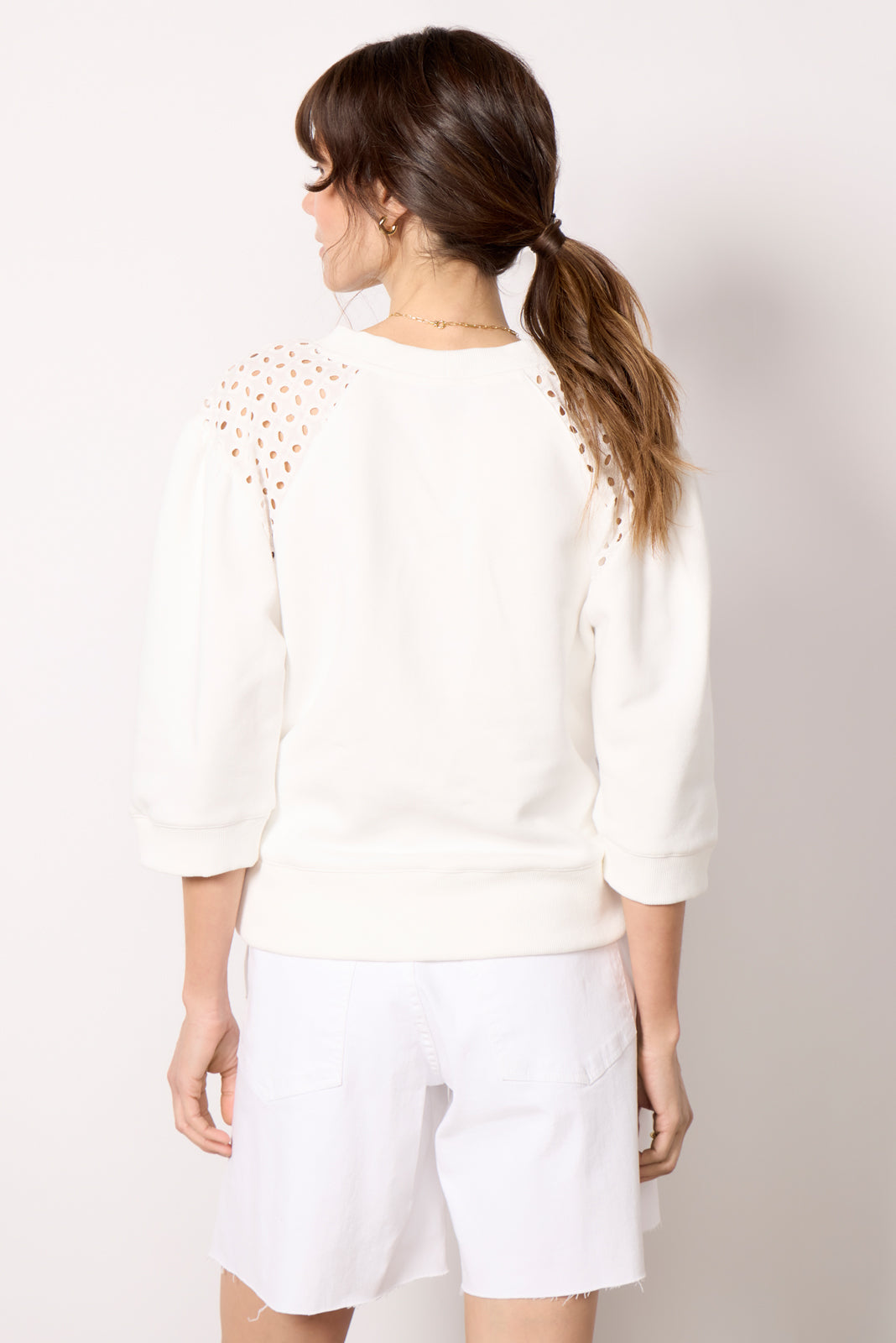 Joanne Crochet Trim Sweatshirt