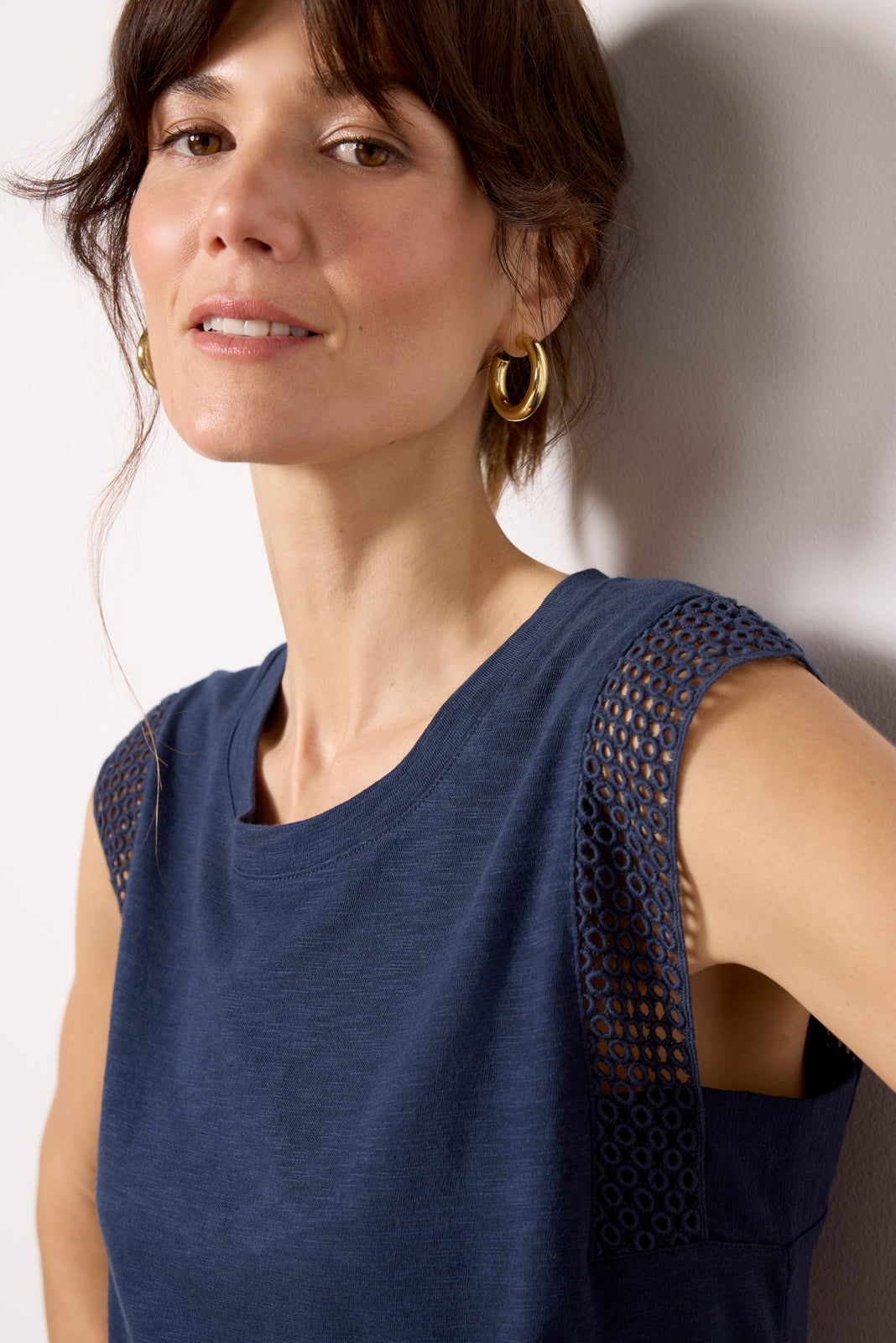 Penelope Eyelet Trim Tank