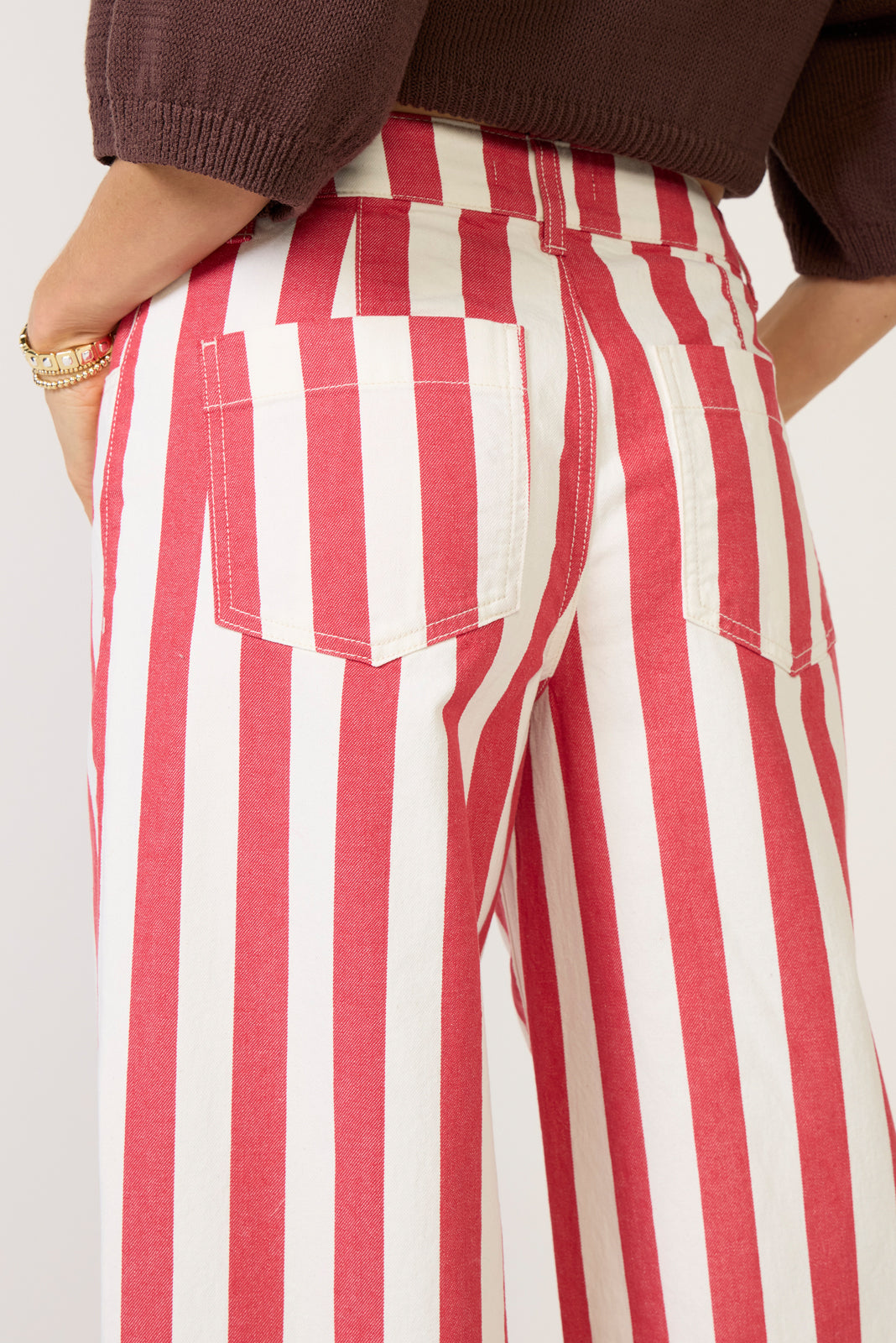 Maker Wide Leg Stripe Pant