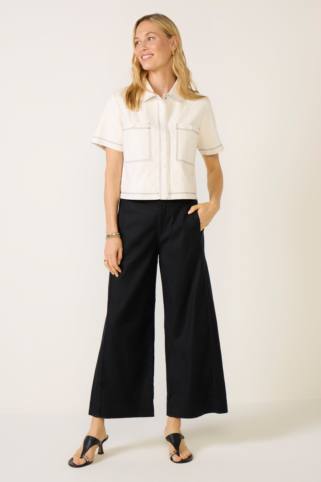 Joelle Stretch Linen Crop Pant