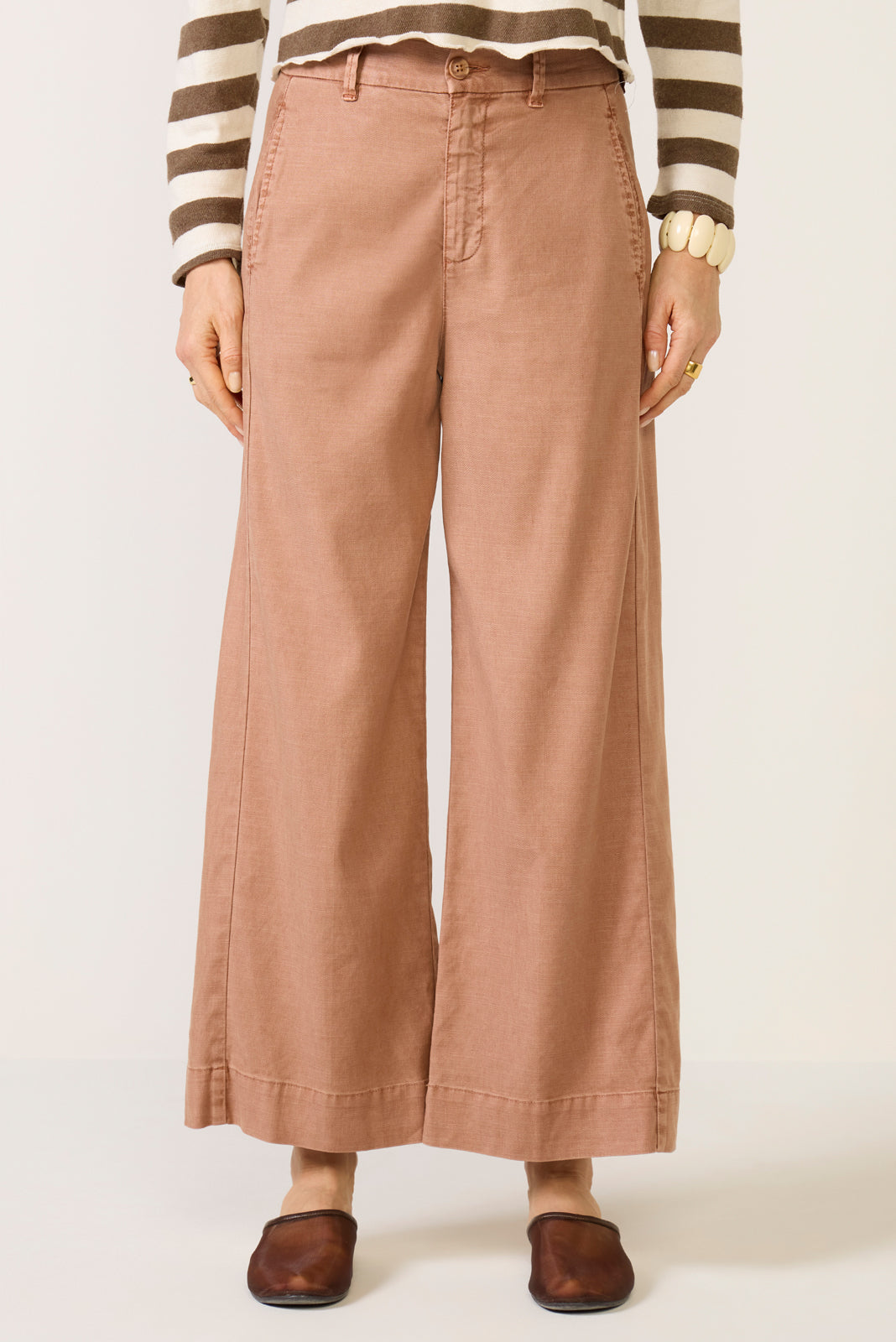 Joelle Stretch Linen Crop Pant