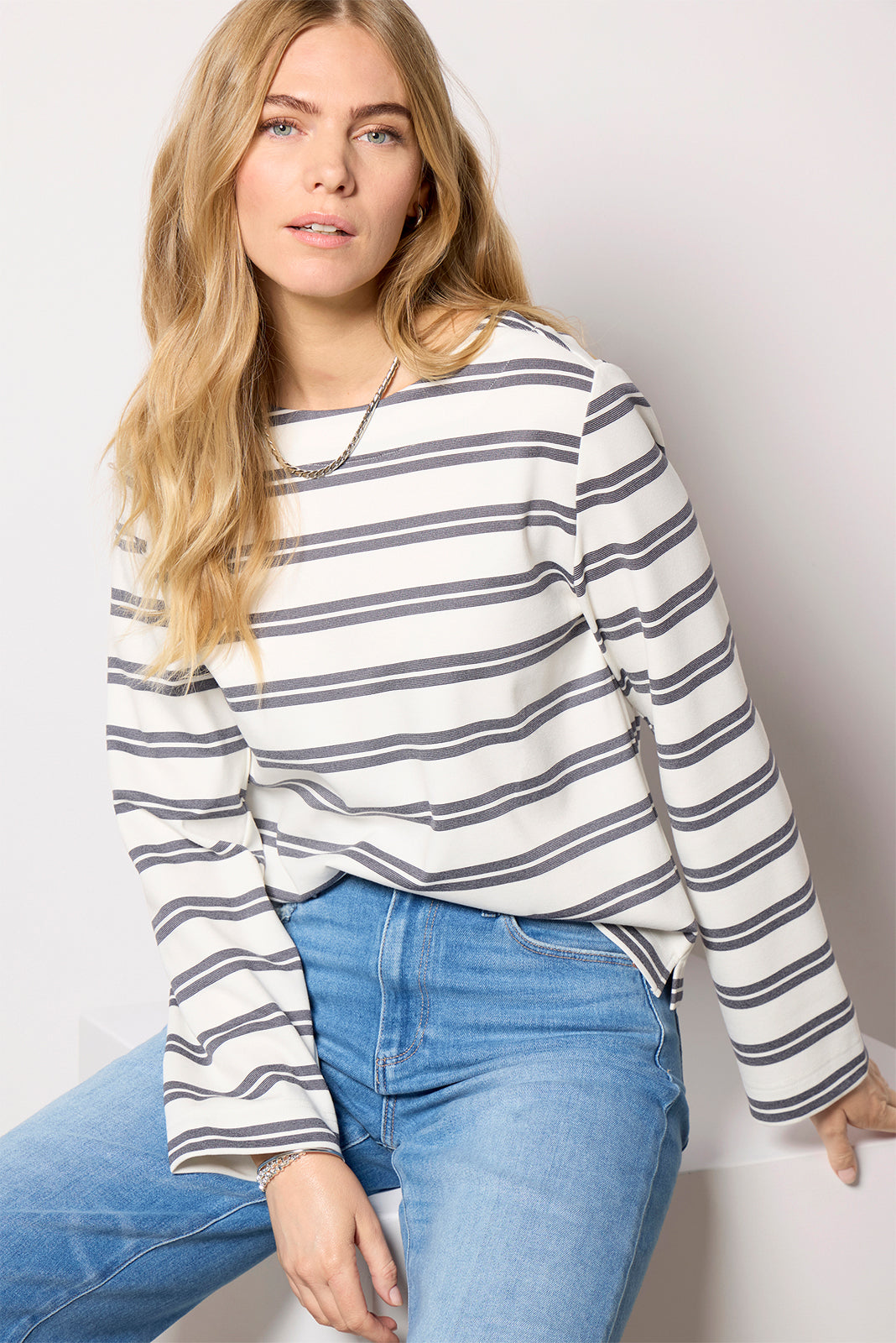 ARIEL STRIPED CHUNKY TOP COTTON