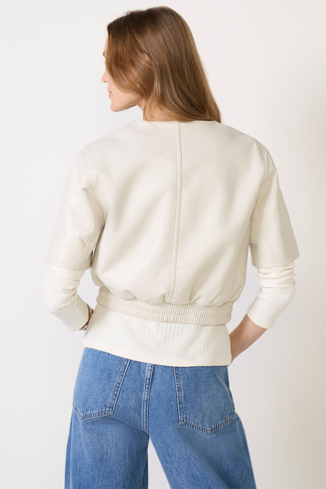 Billie Leather Bomber