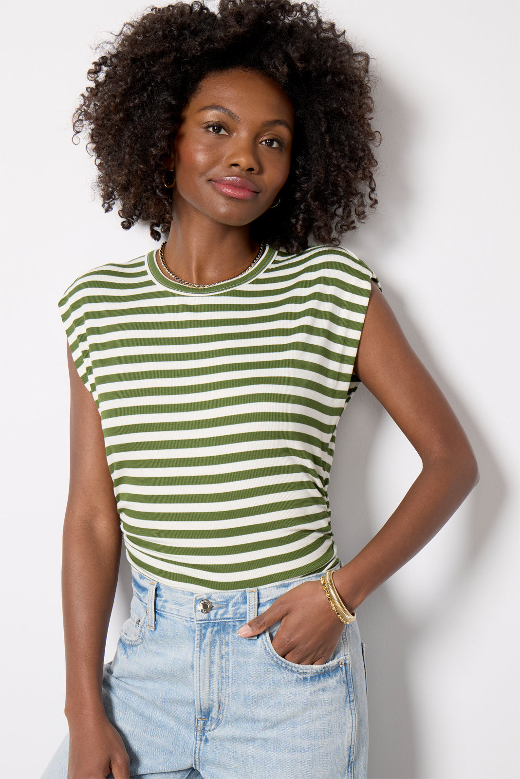 Joni Stripe Crew Neck Top