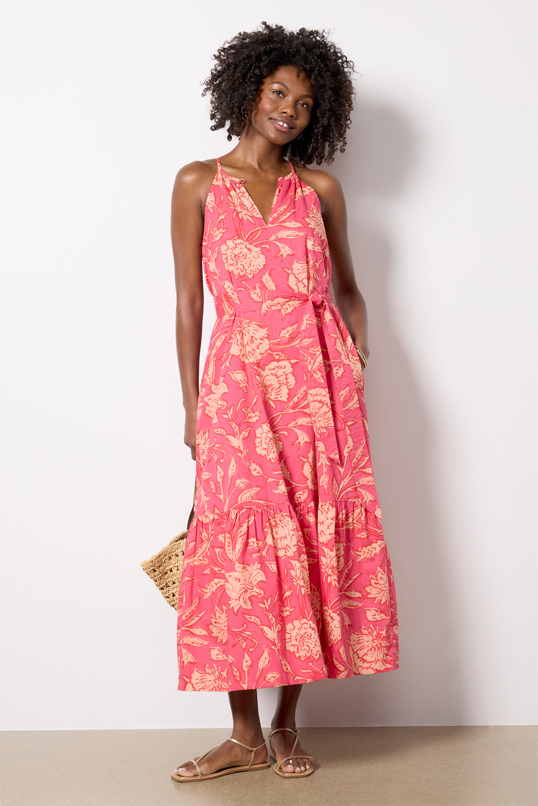 Evereve Women's Layla Maxi Dress, Size XL, Pink