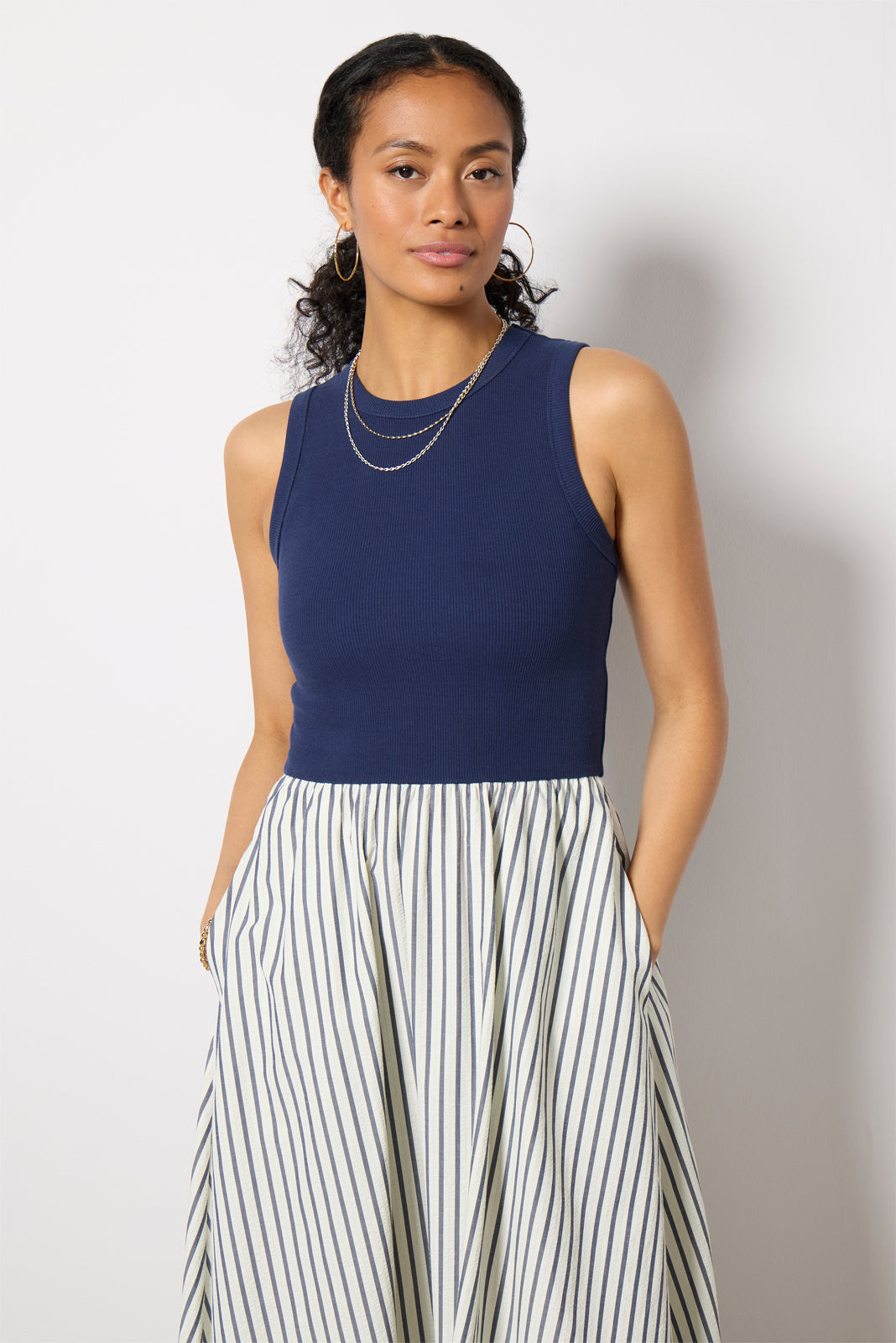 Rhett Mixed Media Maxi Dress