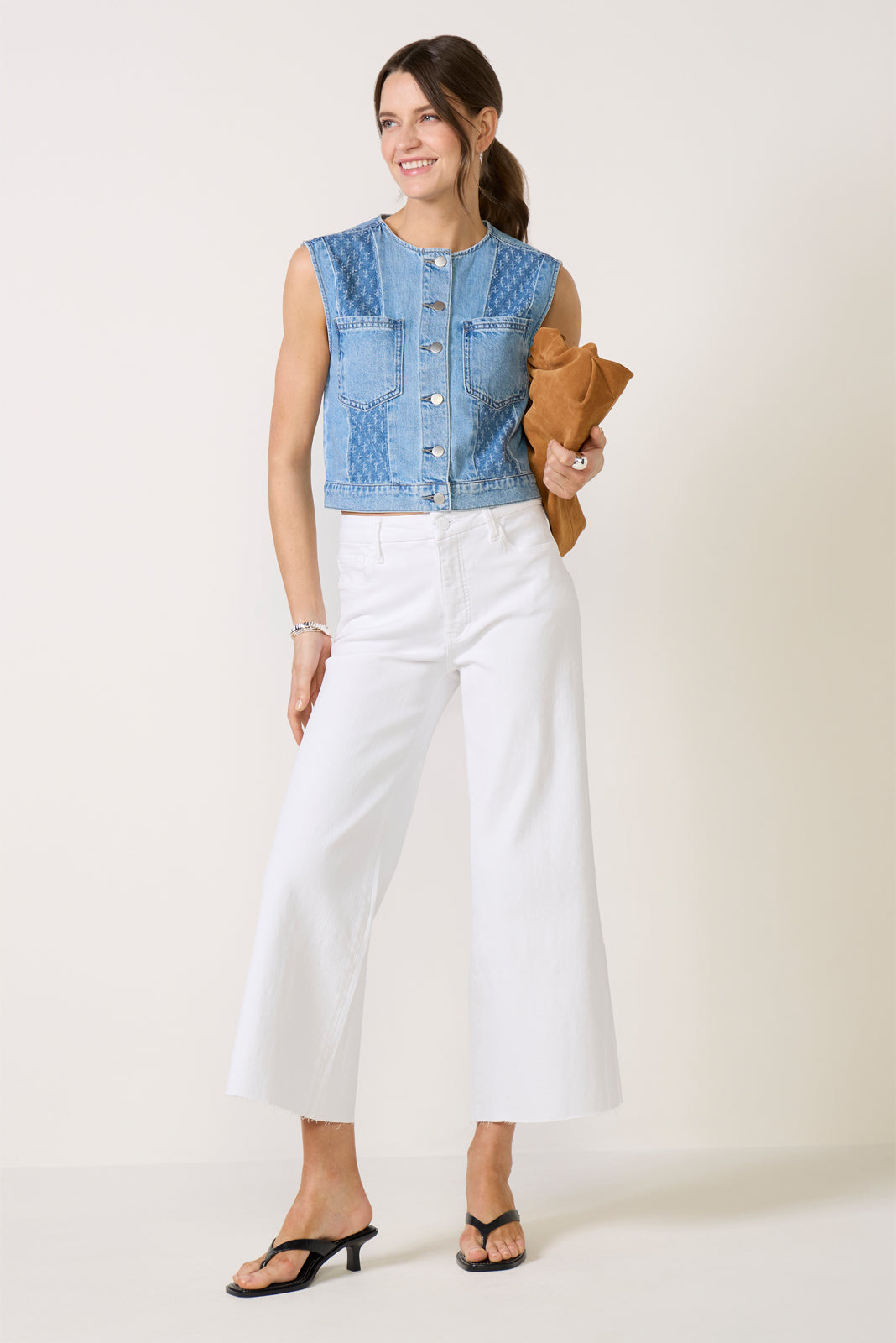 Greta Pieced Denim Vest