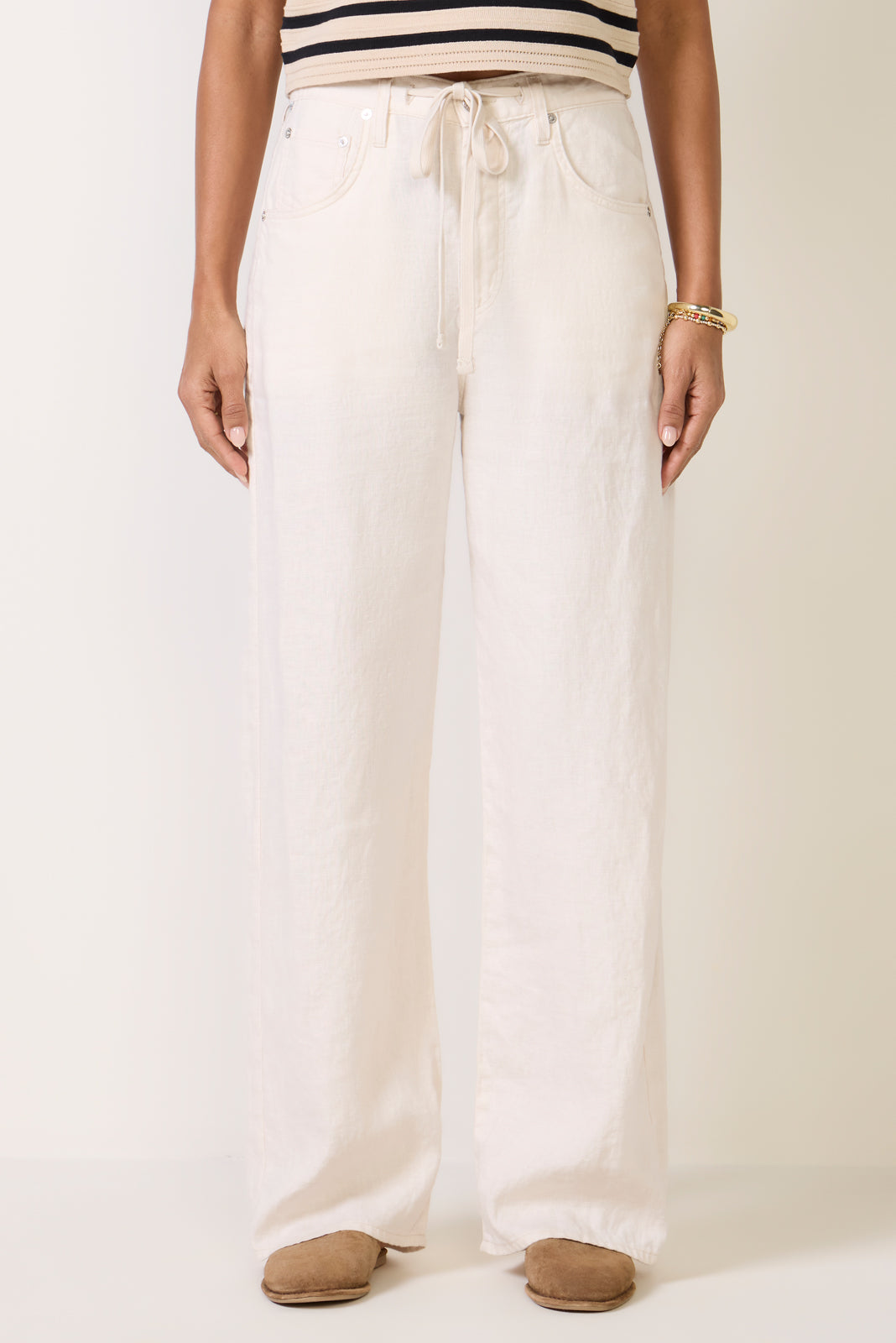 Brynn Drawstring Linen Pant