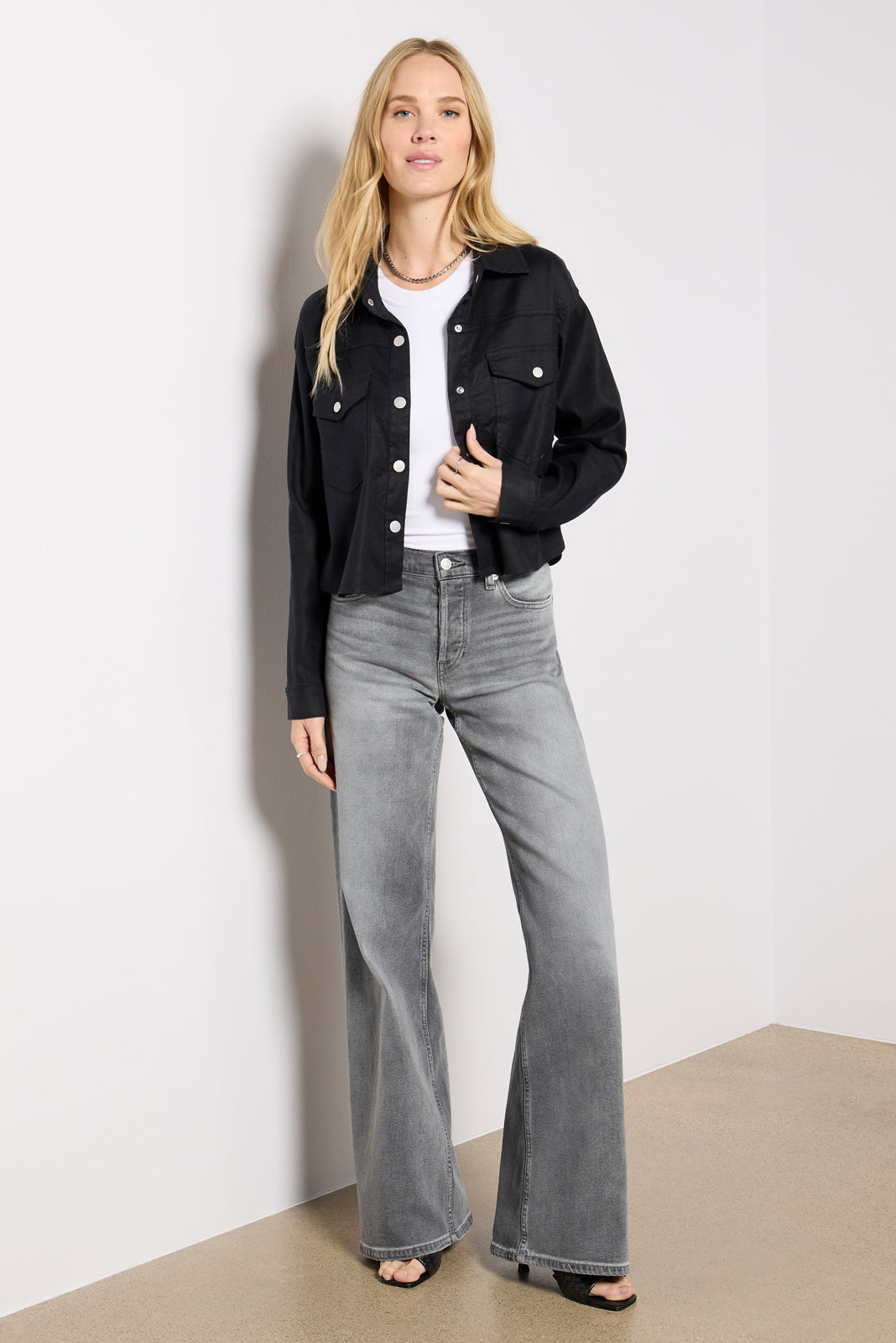 Frankie Stretch Linen Shacket