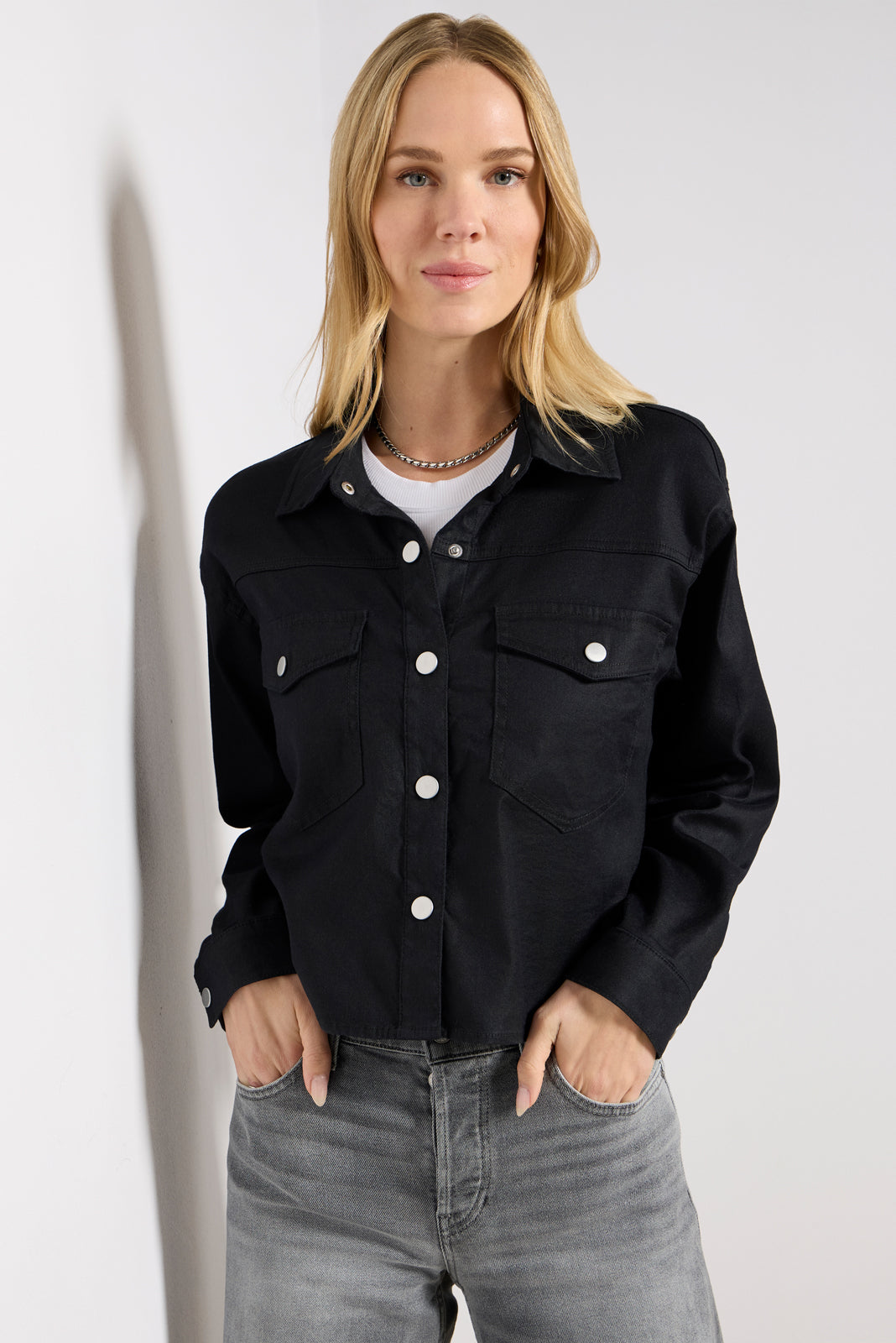 Frankie Stretch Linen Shacket