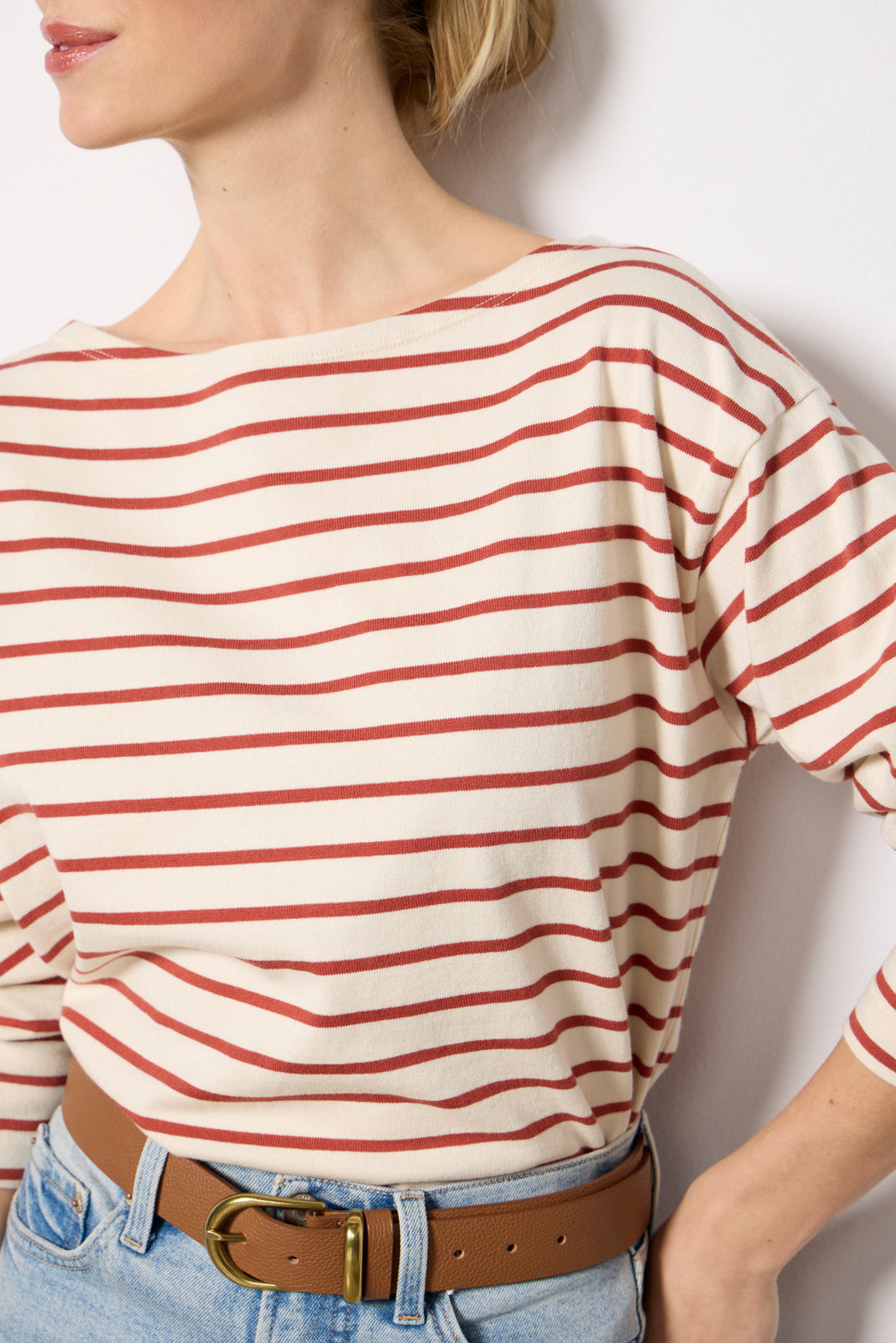 Sport Jersey Boatneck Top