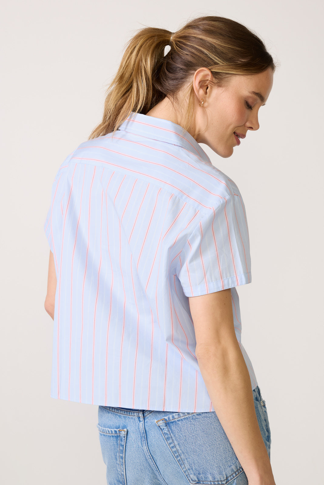 Boxy Crop Short Sleeve Shirt