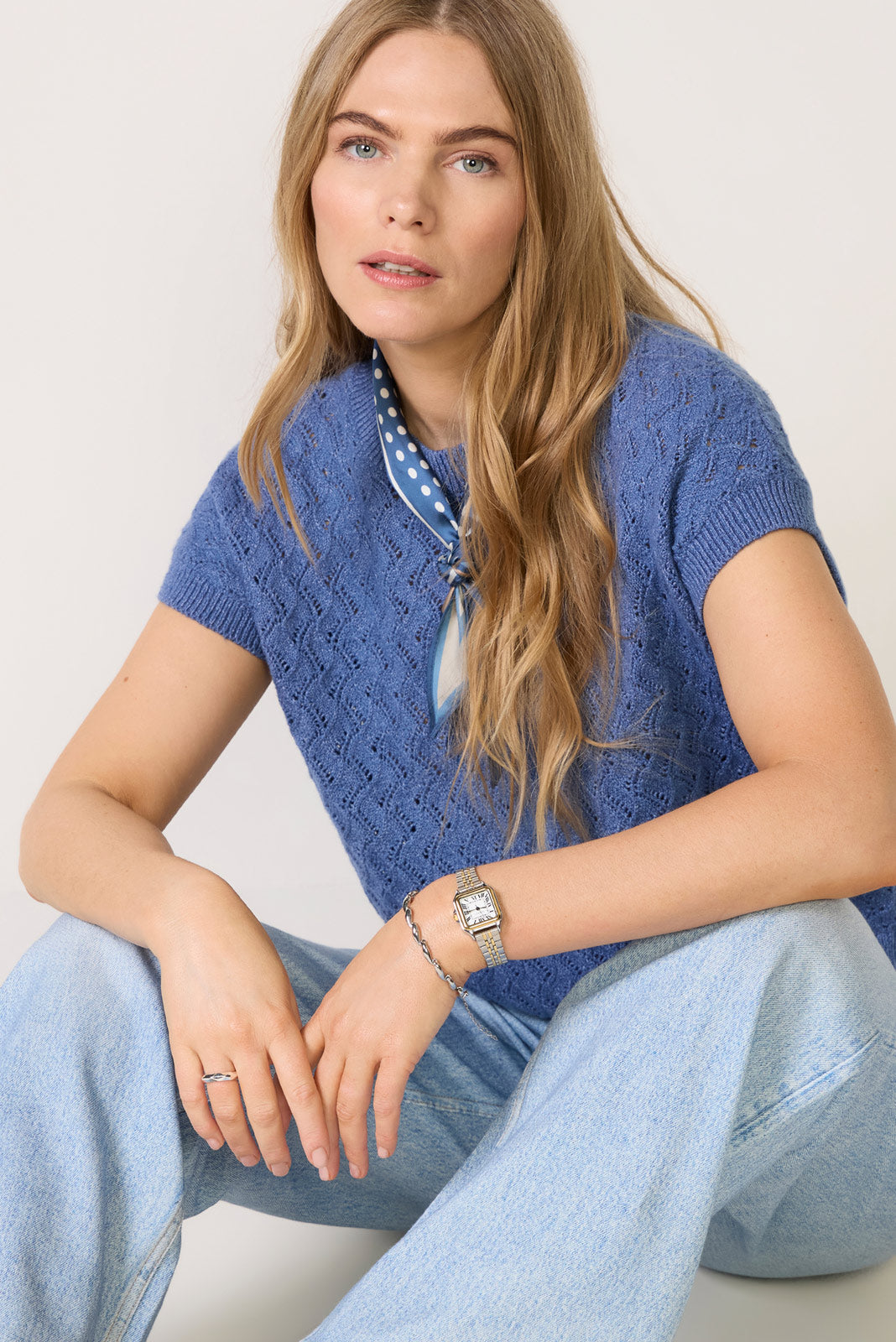 Manae Pointelle Knit Top