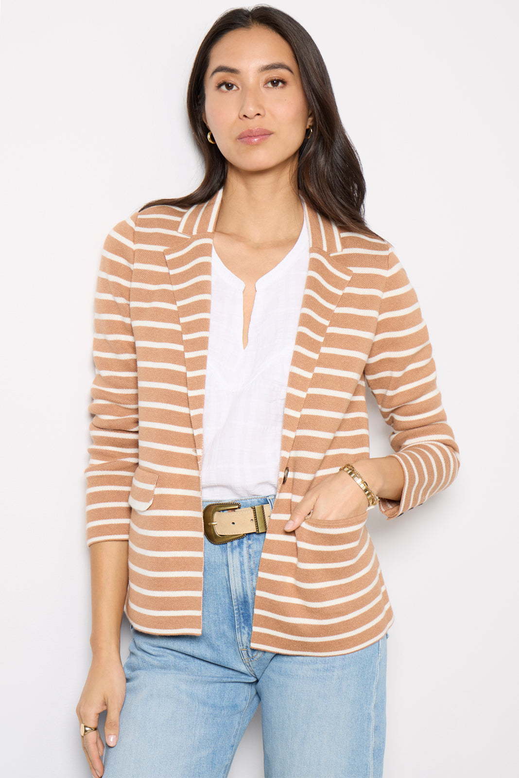 Hayes Stripe Knit Blazer