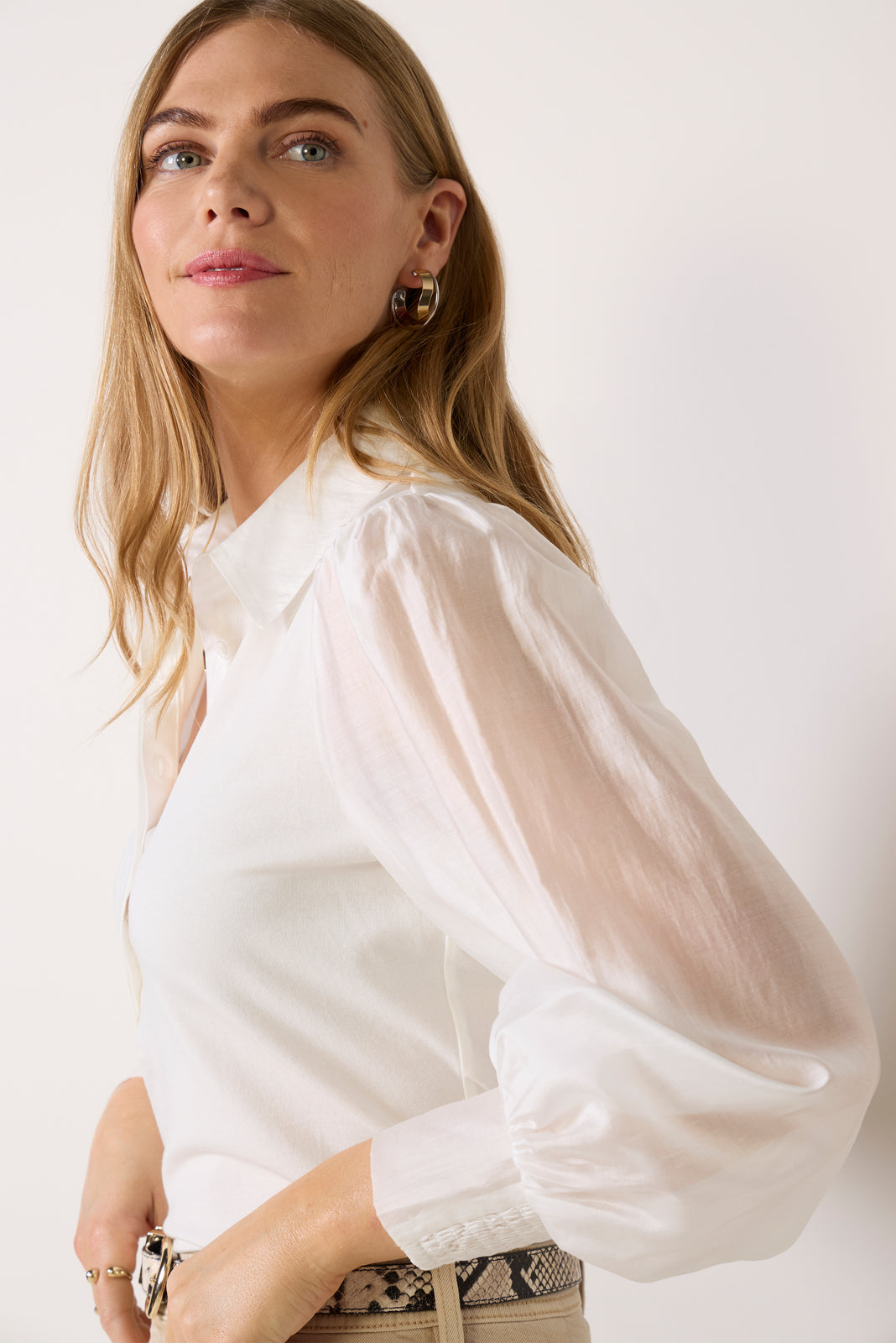 Nelly Sheer Sleeve Top