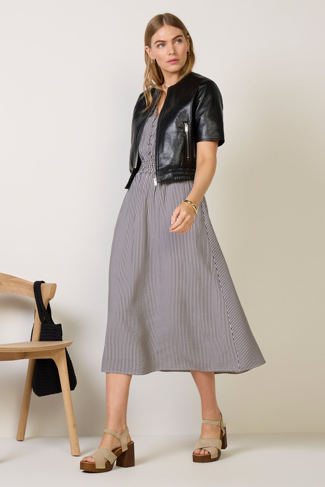 Mina Stripe Midi Dress