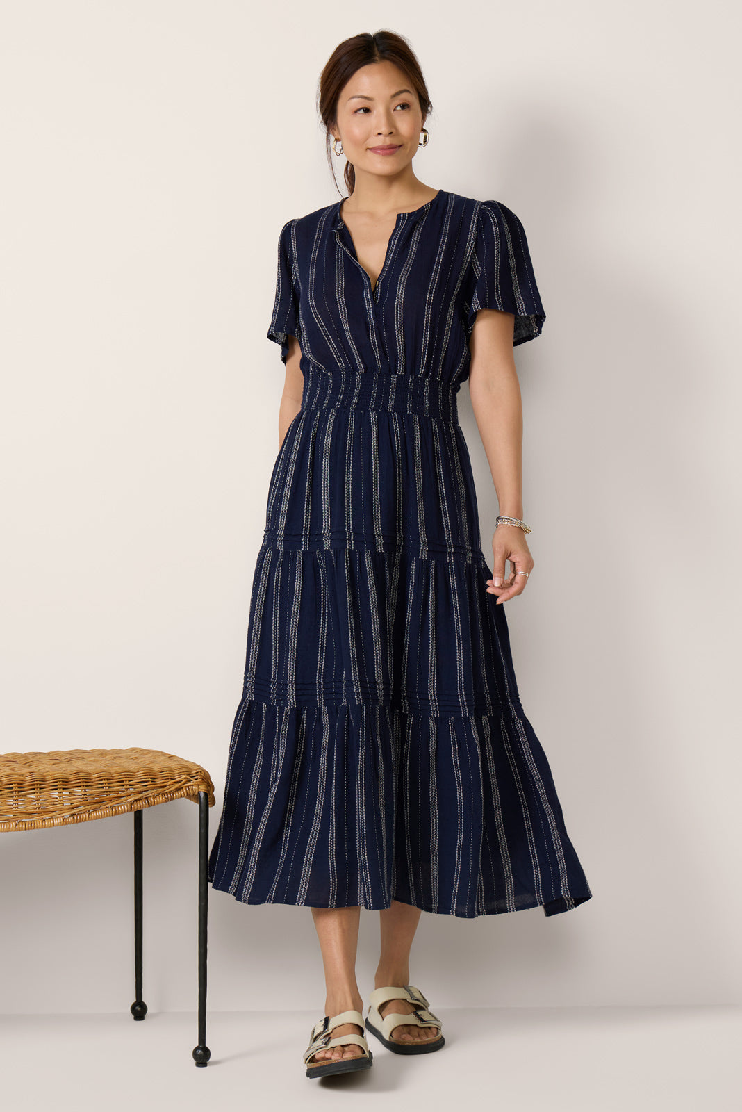 Rails | Cannes Dress - Marina Stripe | Premium Linen | Size M | Women's Dresses Rails | Cannes Dress - Marina Stripe | Premium Linen | Size M | Women's Dresses