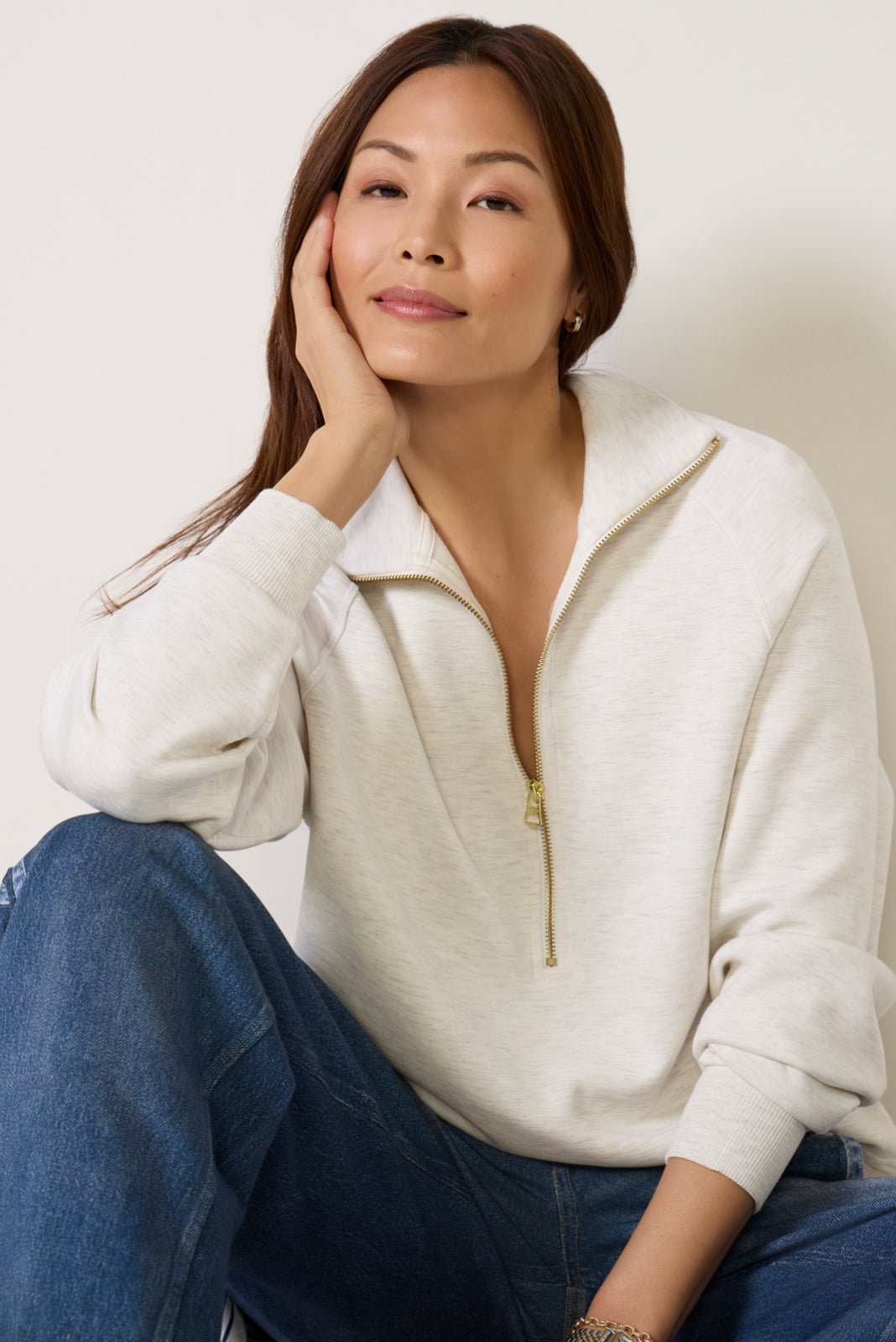 Selene Half Zip Sweat