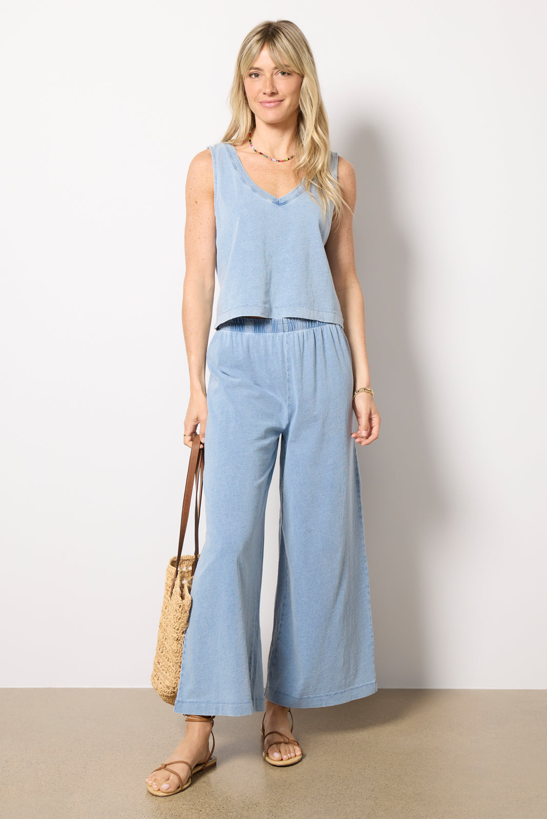 Sloane V-Neck Denim Tank