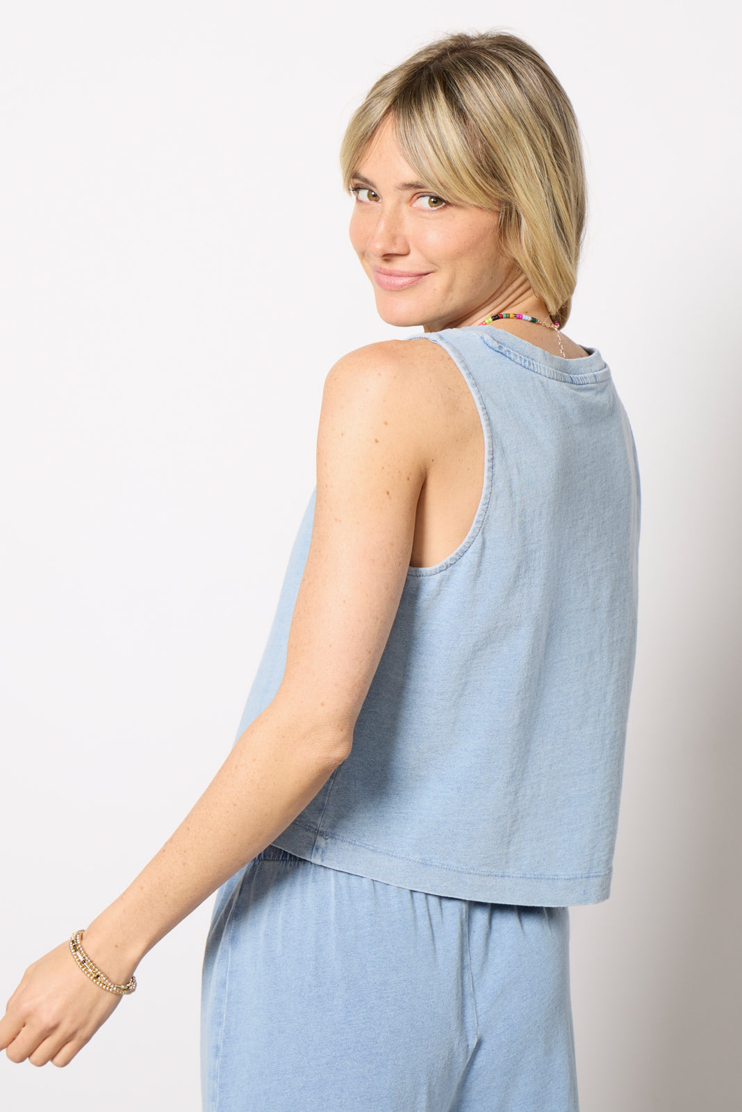 Sloane V-Neck Denim Tank
